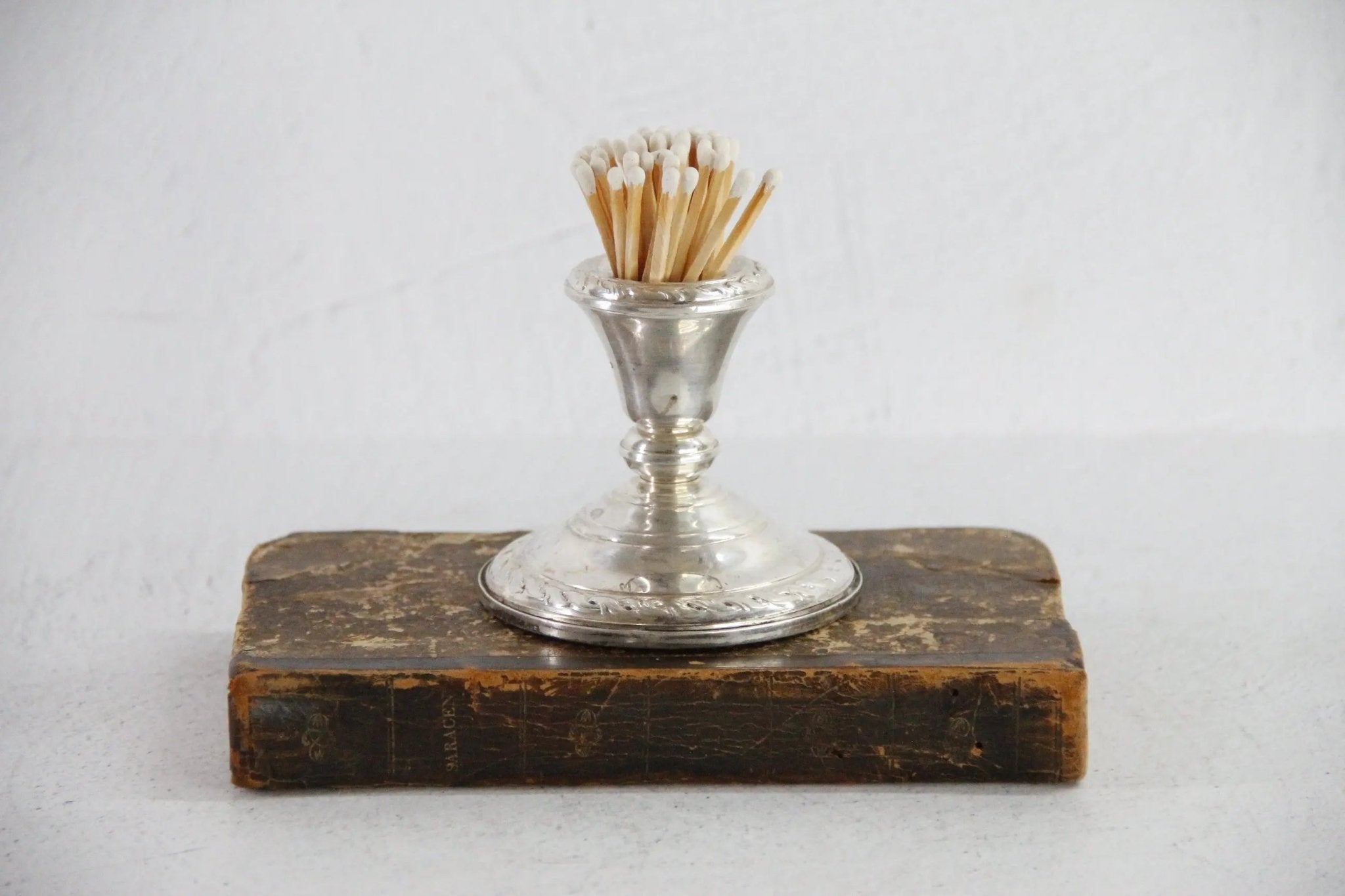 Sterling Silver Candle Holder | Vintage Amston Weighted Pattern 540 - Debra Hall Lifestyle