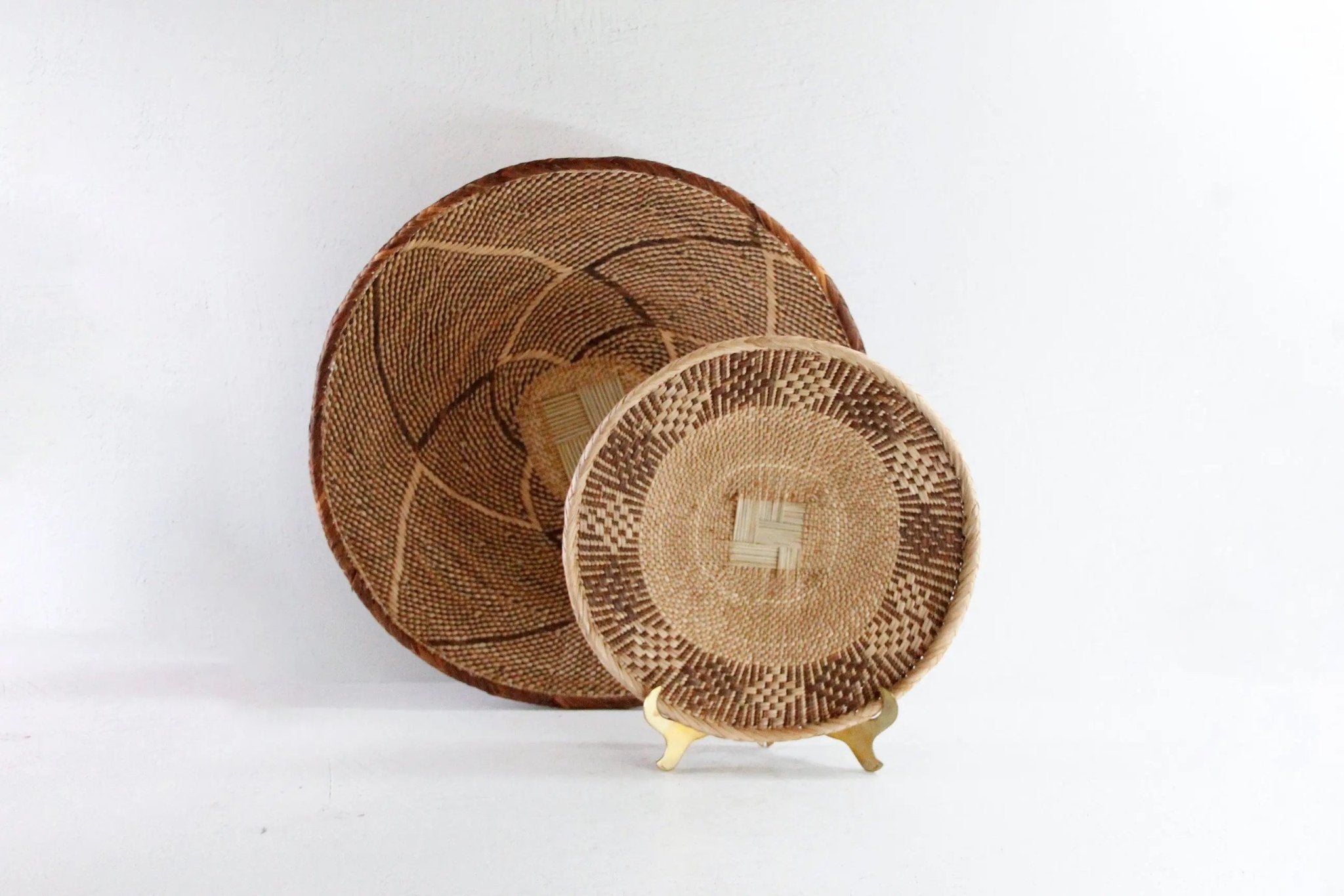 Tonga Basket Large Vintage | African Hand Woven Wall Decor - Debra Hall Lifestyle