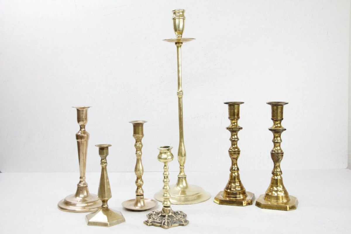 Vintage Brass Candlestick | Assorted Candle Holder - Debra Hall Lifestyle