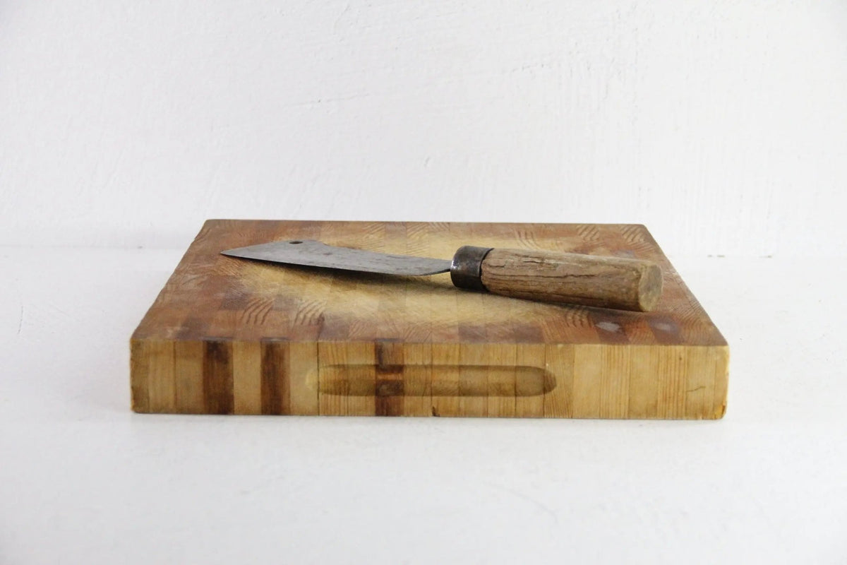Vintage Butcher Block Cutting Board | Dual Carving Side - Debra Hall Lifestyle