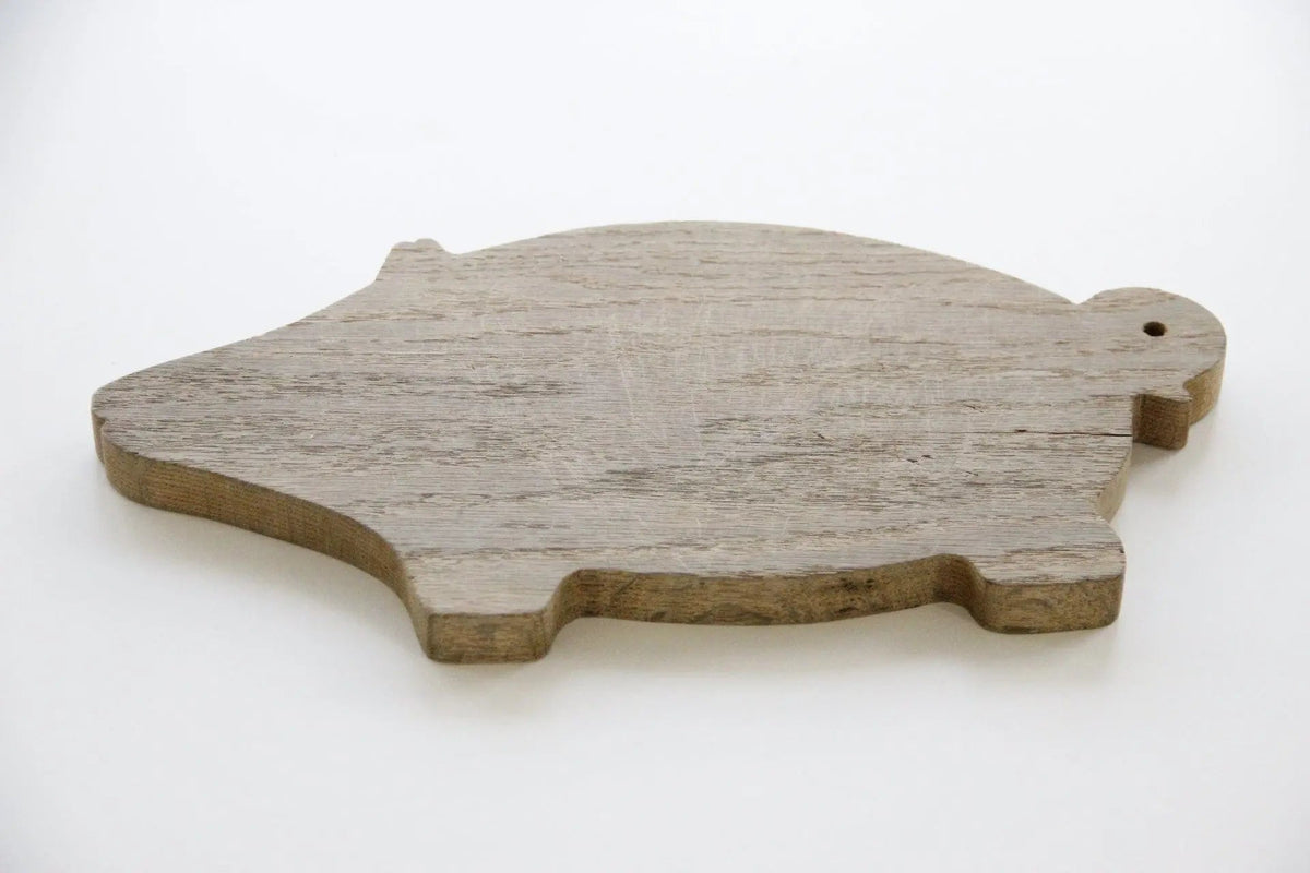 Vintage Cutting Board | Hand Carved Wooden Pig - Debra Hall Lifestyle