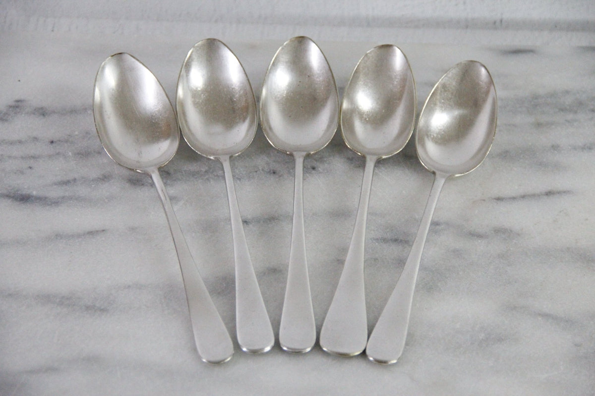 Vintage Hotel Silverware | 5 Hamburg Hotel Crest Spoons - Debra Hall Lifestyle