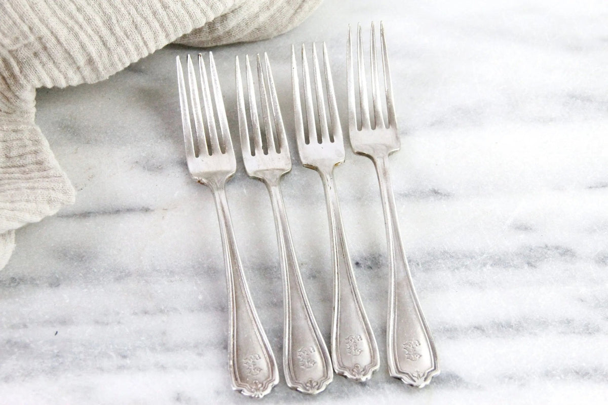 Vintage Hotel Silverware | Biltmore Hotel Forks 4 Pc. - Debra Hall Lifestyle