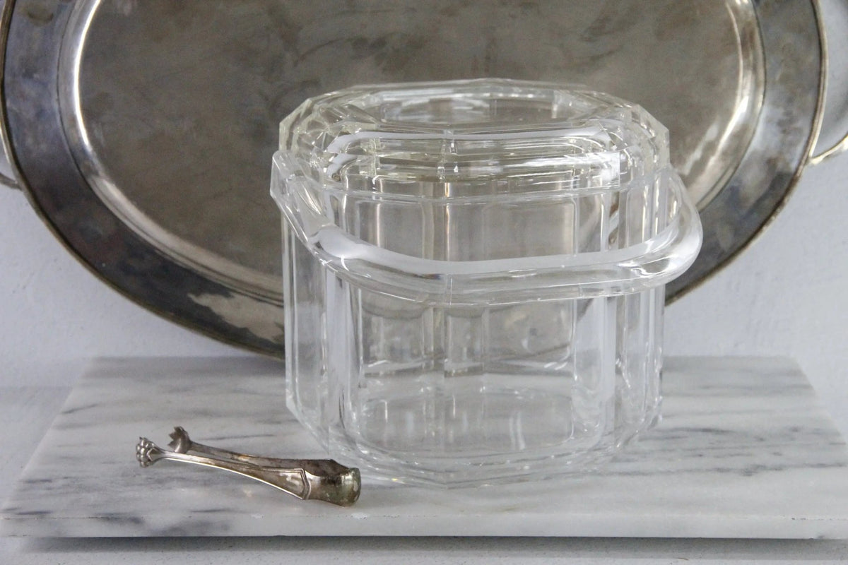 Vintage Lucite Ice Bucket With Lid and Handle | Barware - Debra Hall Lifestyle