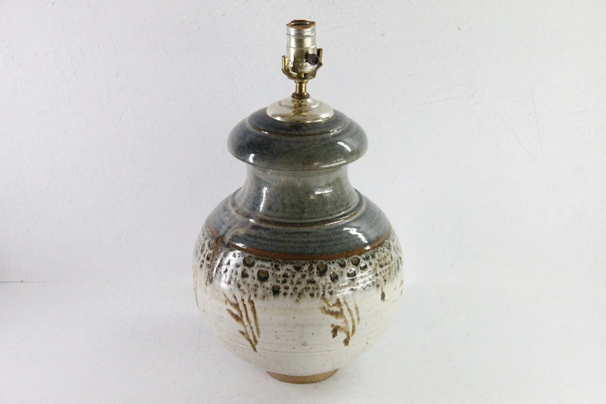 Vintage Pottery Lamp | Midcentury Handmade Table Lamp - Debra Hall Lifestyle