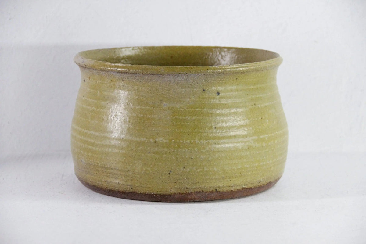 Vintage Pottery Planter | Large Green Studio Art Pot - Debra Hall Lifestyle