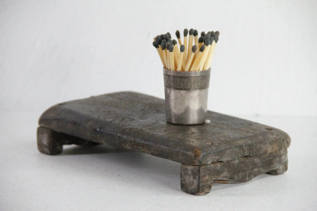 Vintage Riser Board | Antique Dark Wooden Tray Small - Debra Hall Lifestyle