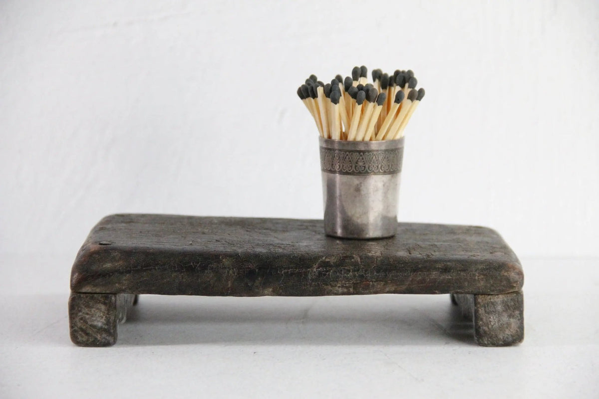 Vintage Riser Board | Antique Dark Wooden Tray Small - Debra Hall Lifestyle
