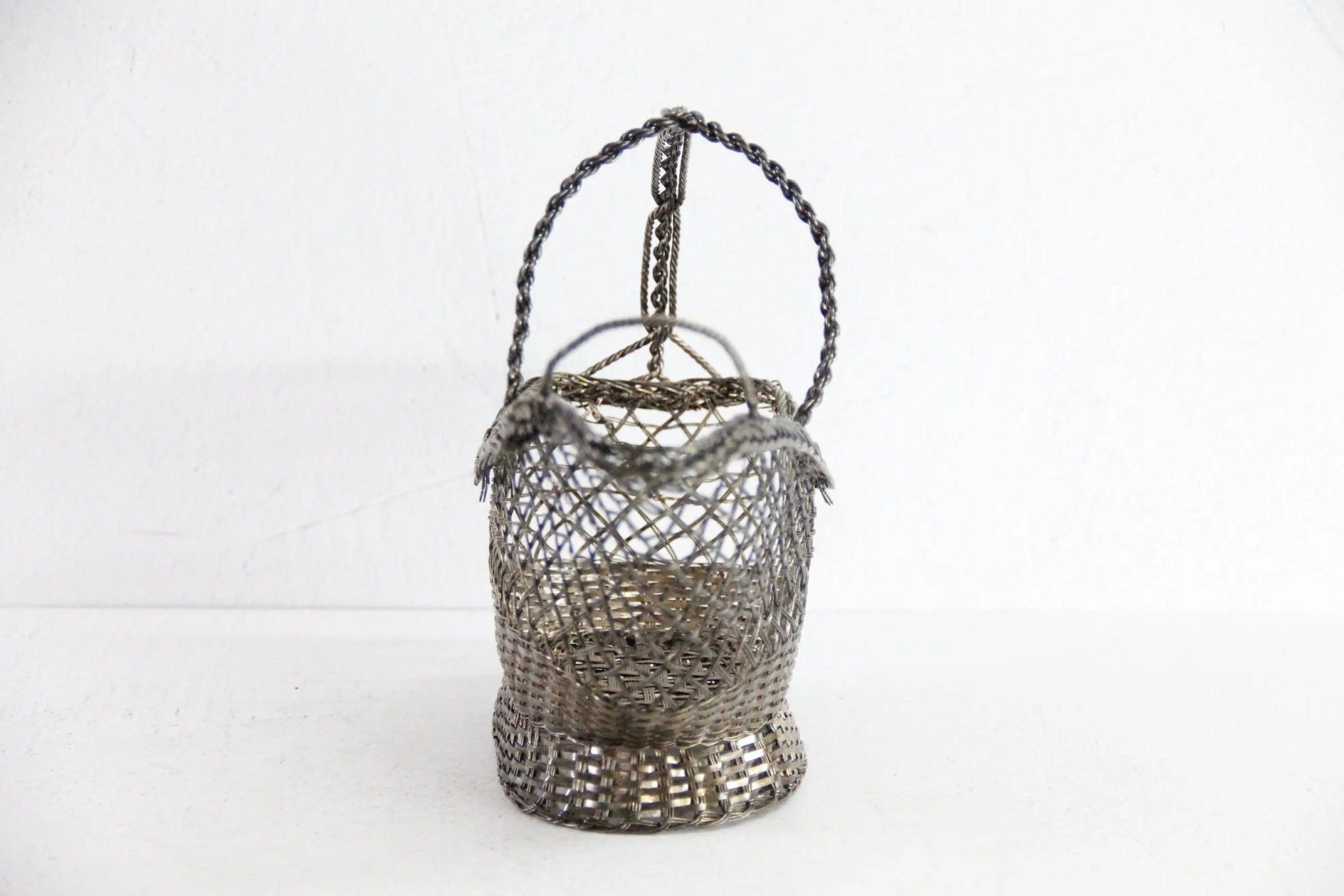 Vintage Silver Wine Bottle Holder | French Caddy - Debra Hall Lifestyle