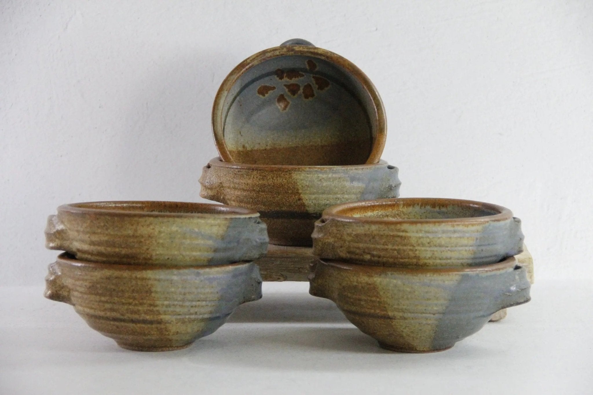 Vintage Studio Pottery Bowls | Set of Two Hand Thrown - Debra Hall Lifestyle