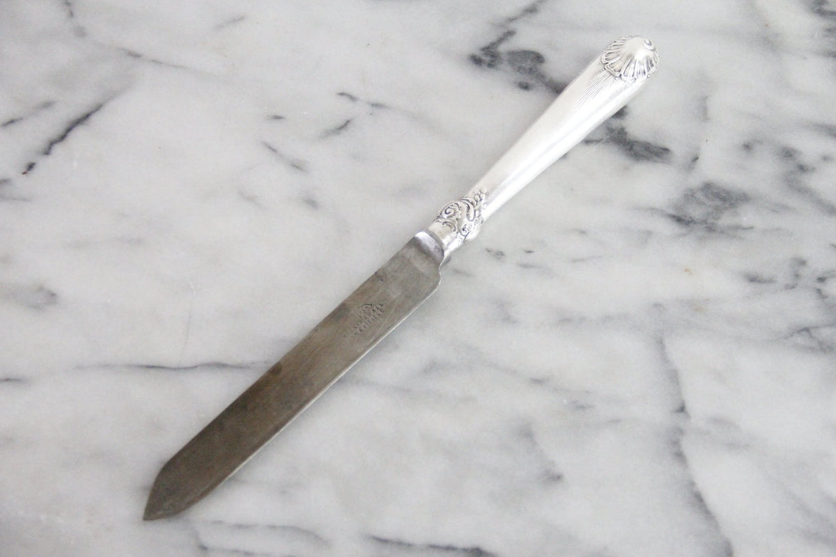 Vintage Walker & Hall Carving Knife | English Silver Plate Sheffield - Debra Hall Lifestyle