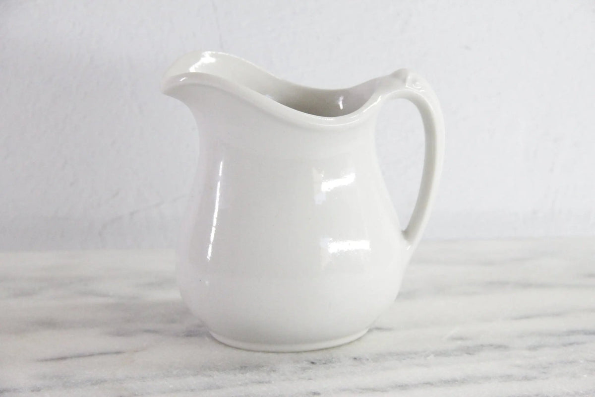 Vintage White Ironstone Pitcher | Tepco China - Debra Hall Lifestyle