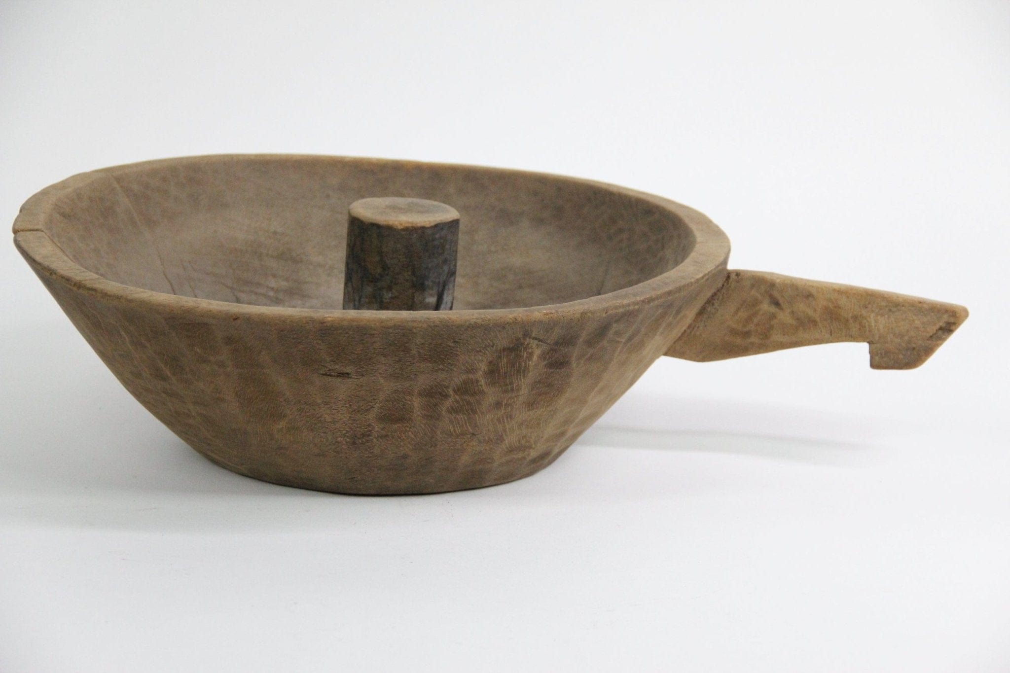 Vintage Wood Dough Bowl | India wood bowl details