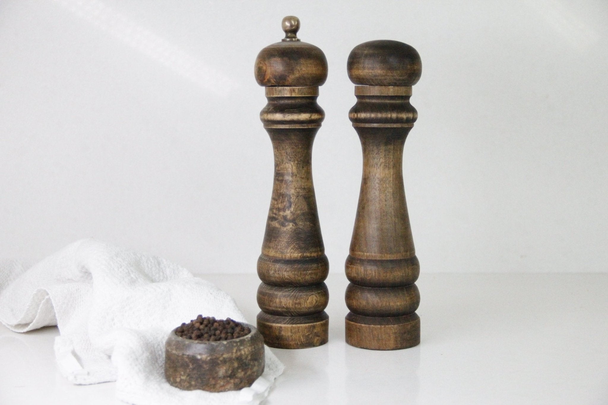 Vintage Wooden Salt and Pepper Set | Mill - Debra Hall Lifestyle