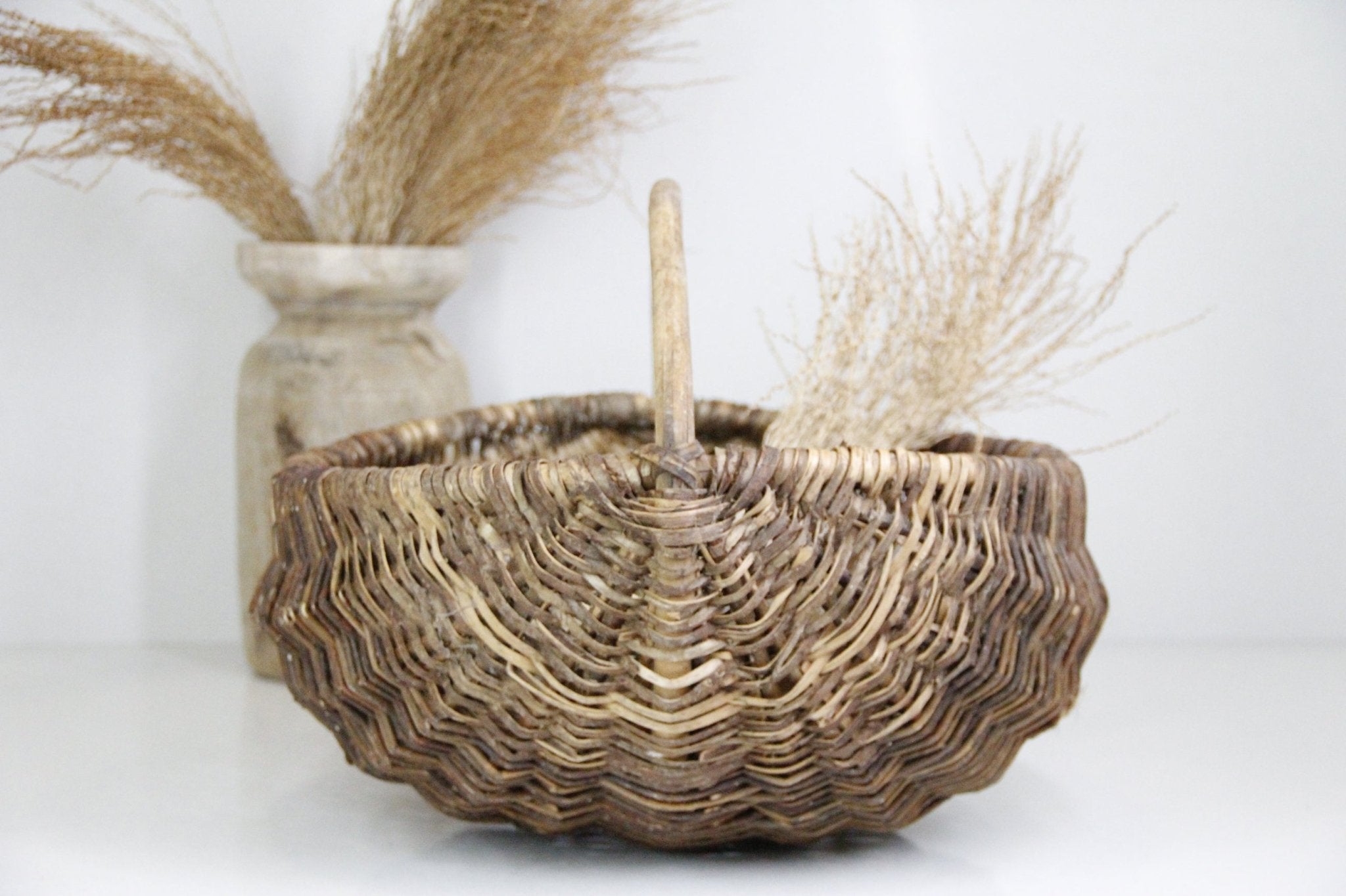 Antique French Basket | Wicker Harvest - Debra Hall Lifestyle