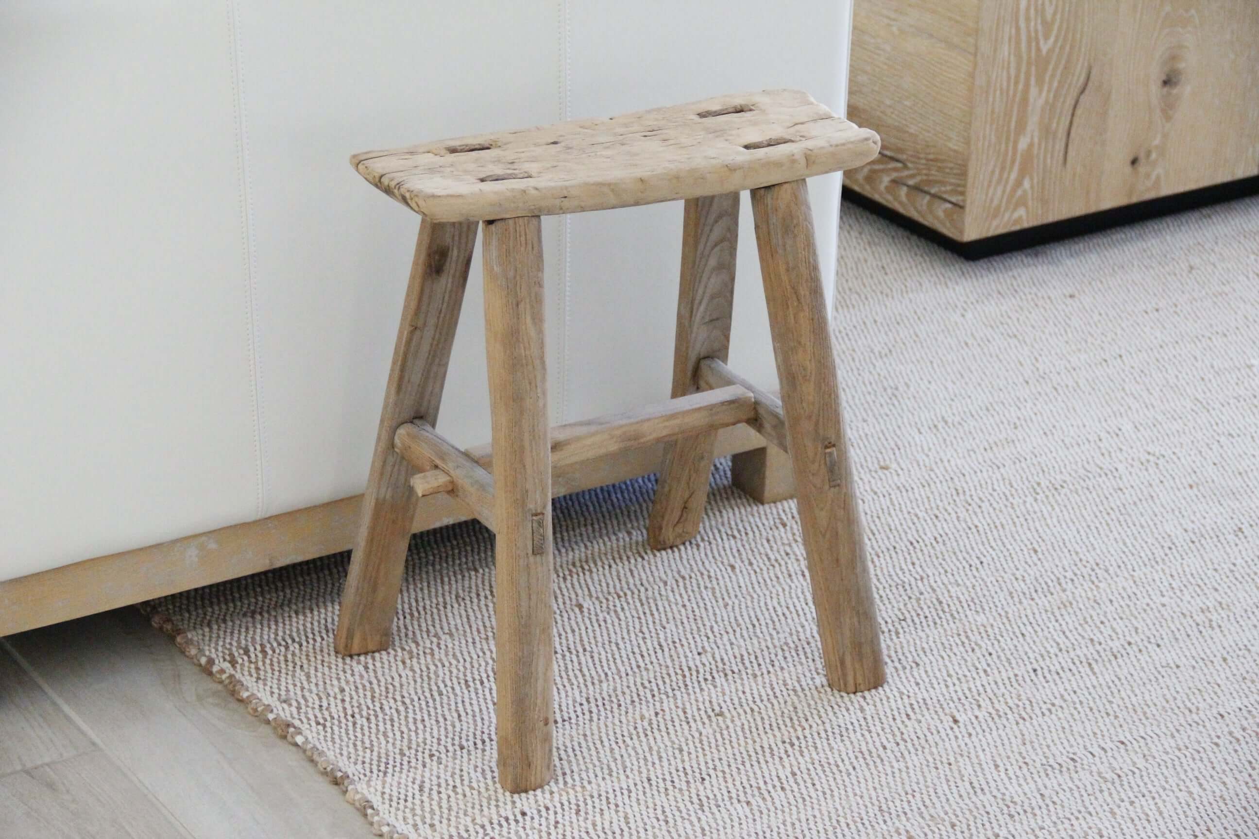 Benches and Stools: A Curated Selection of Vintage and Antique Elm Stools and Benches For Your Home - Debra Hall Lifestyle