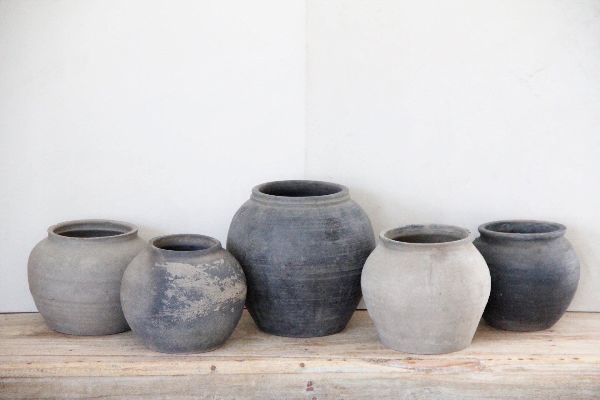 Vintage Antique Clay Stoneware and Pottery Pots - Debra Hall Lifestyle