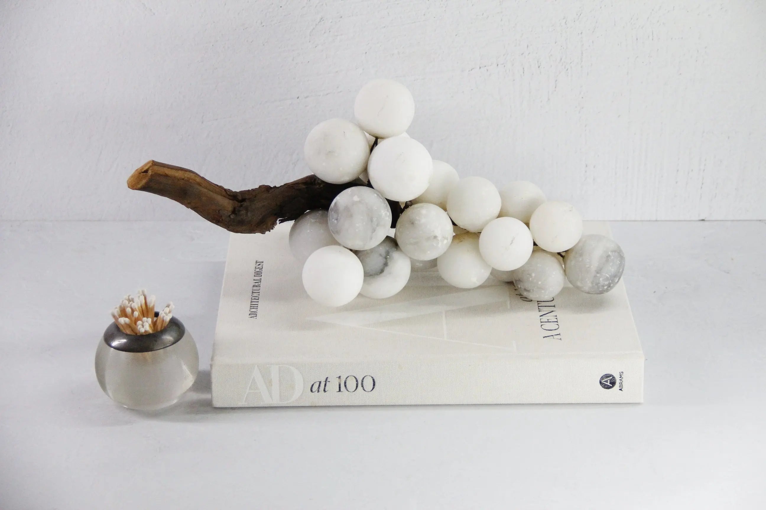 Alabaster Grapes Extra Large | Authentic Vintage Italian Carved  Debra Hall Lifestyle