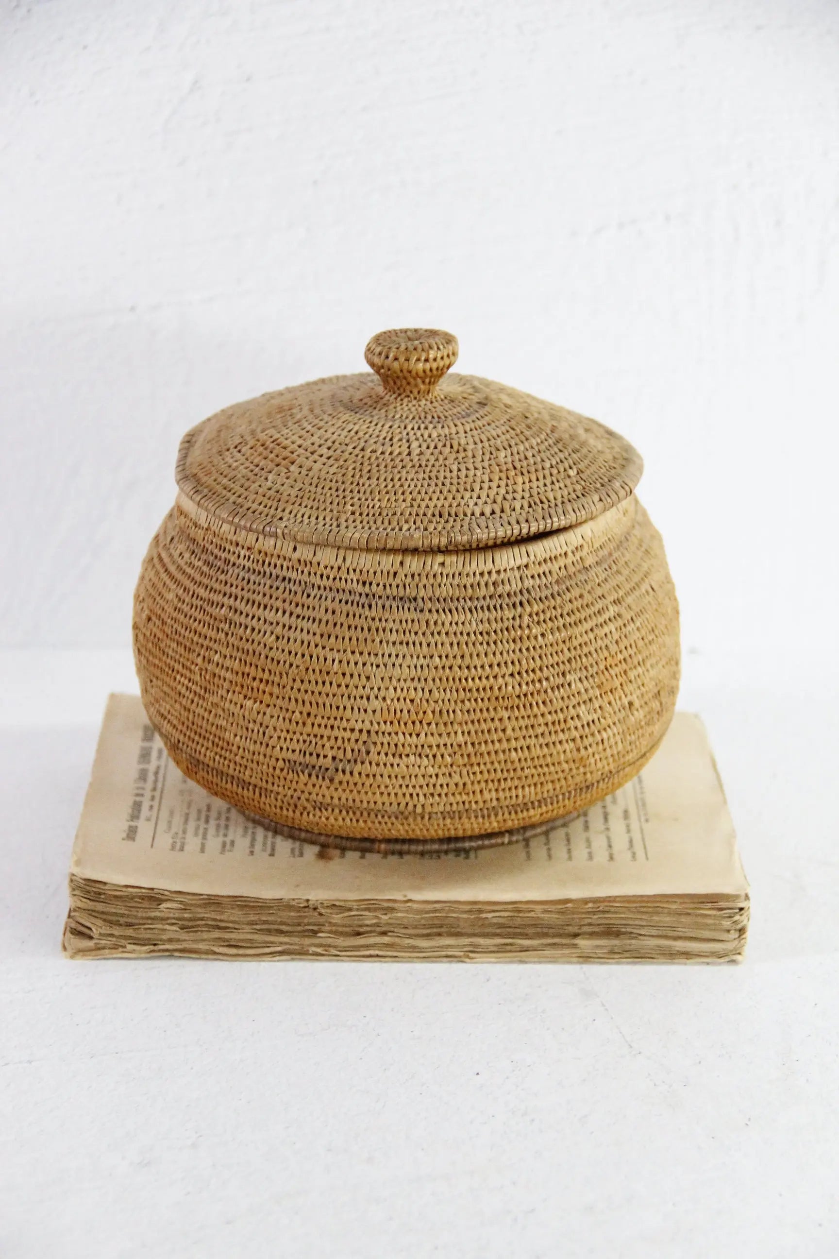 American Indian Basket | Native Woven Lidded Storage  Debra Hall Lifestyle