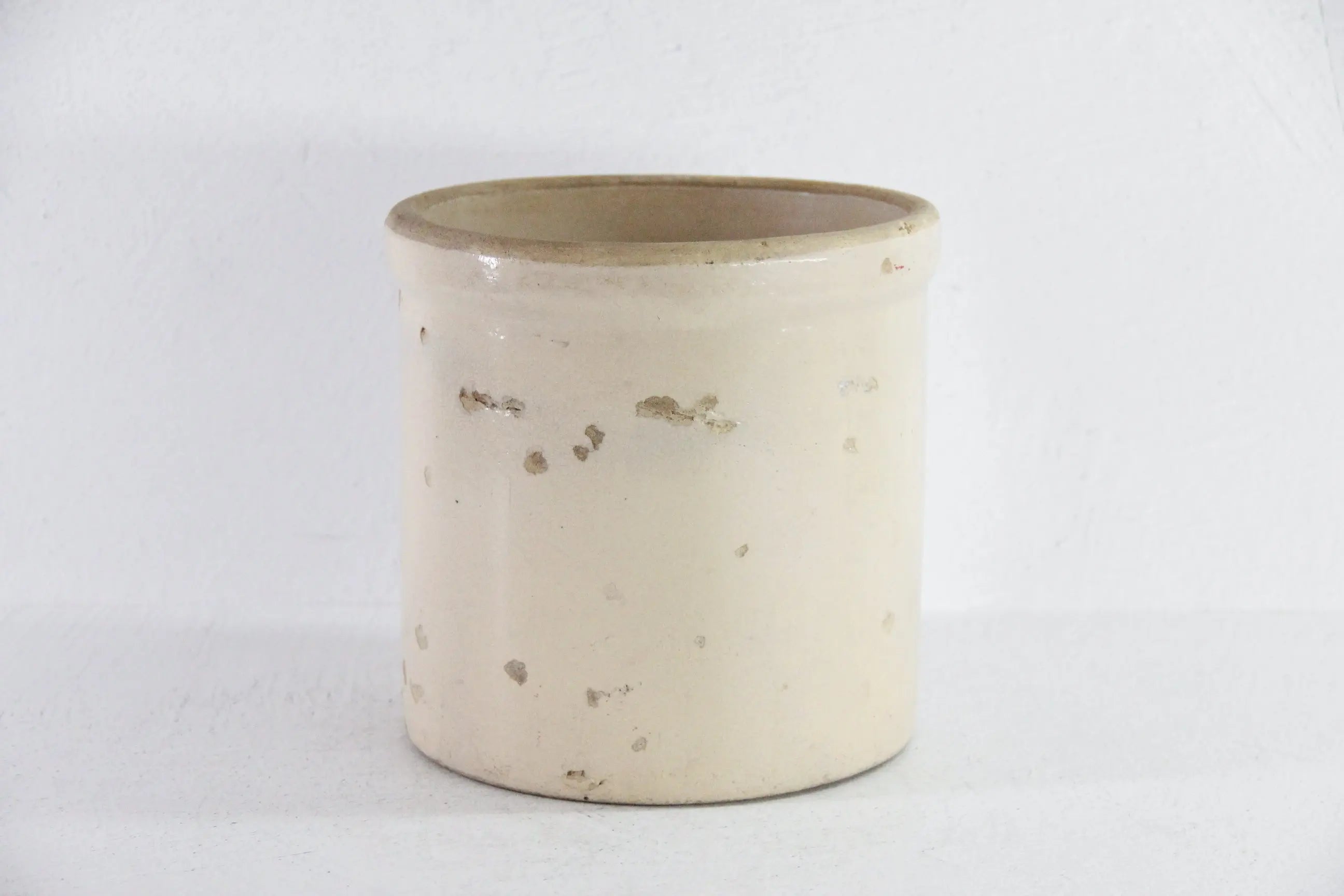 Antique 1 Gallon Stoneware Crock For Utensils | Rustic  Debra Hall Lifestyle