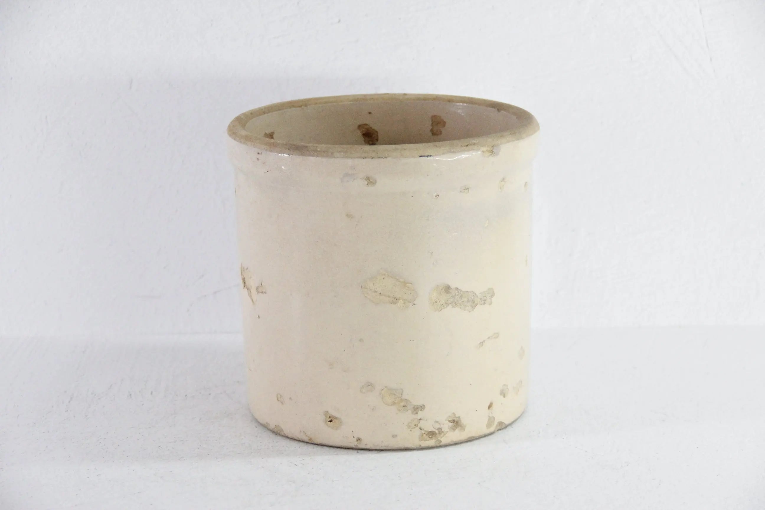 Antique 1 Gallon Stoneware Crock For Utensils | Rustic  Debra Hall Lifestyle