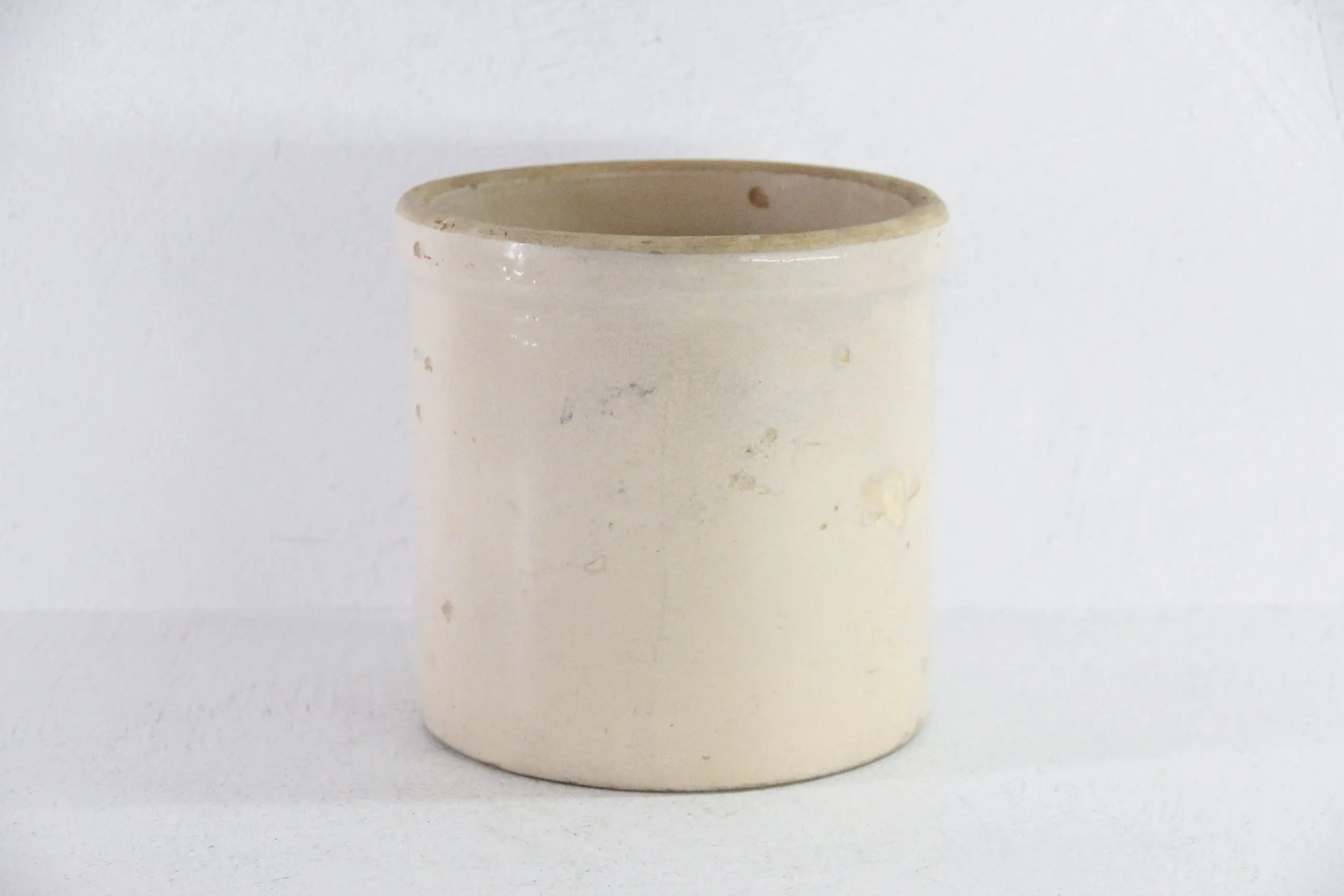 Antique 1 Gallon Stoneware Crock For Utensils | Rustic  Debra Hall Lifestyle