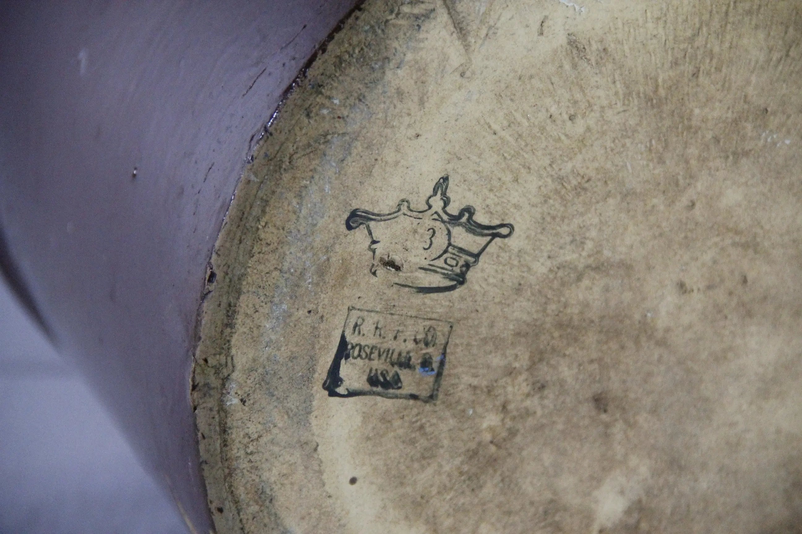 Antique 3 Gallon Stoneware Crock | Brown Crown Stamped  Debra Hall Lifestyle