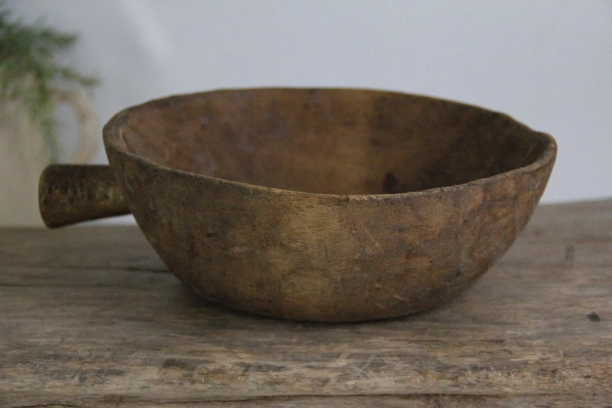 Antique African Wooden Bowl | Single Handle  Debra Hall Lifestyle