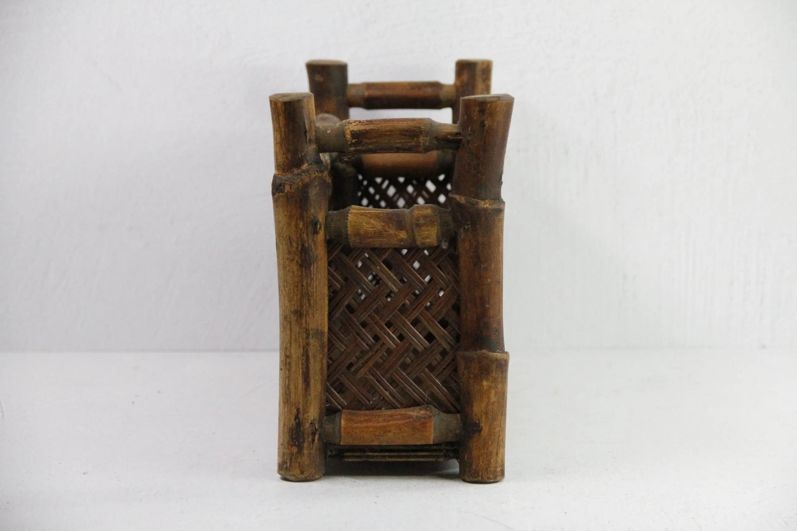 Antique Bamboo Magazine Stand | Tortoise Chinoiserie Rack  Debra Hall Lifestyle