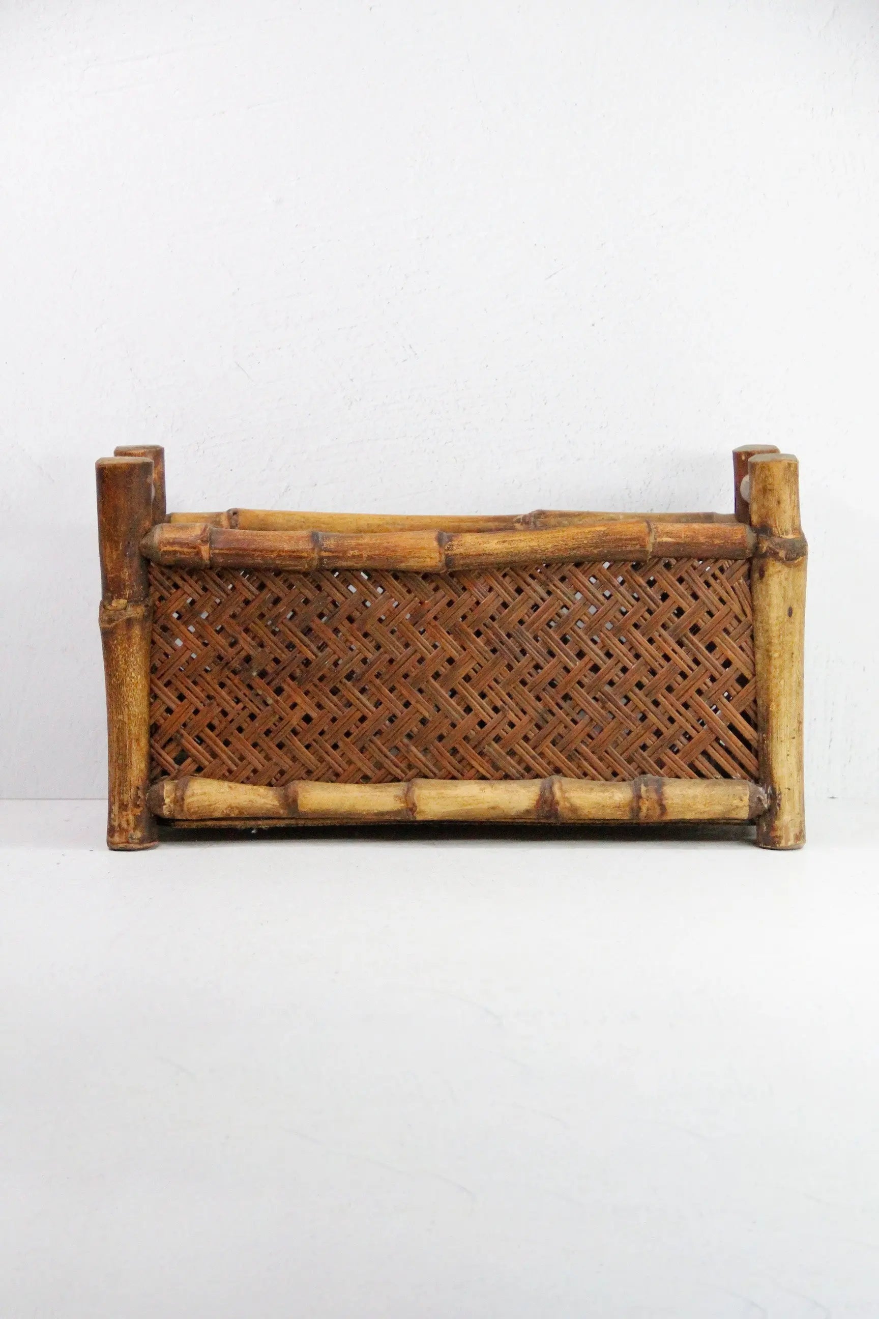 Antique Bamboo Magazine Stand | Tortoise Chinoiserie Rack  Debra Hall Lifestyle