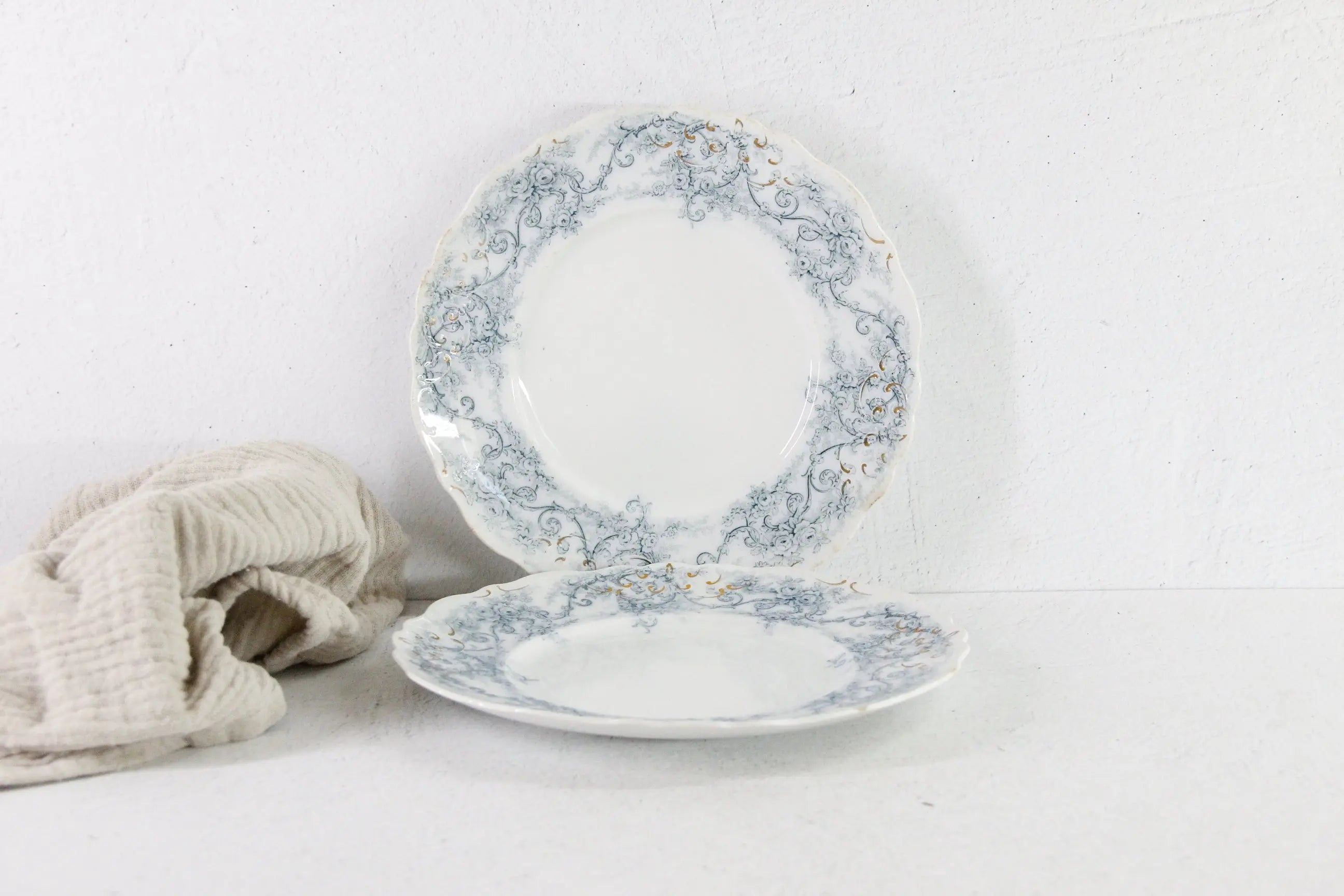 Antique Blue Transferware Plate | Rochester J&G Meakin