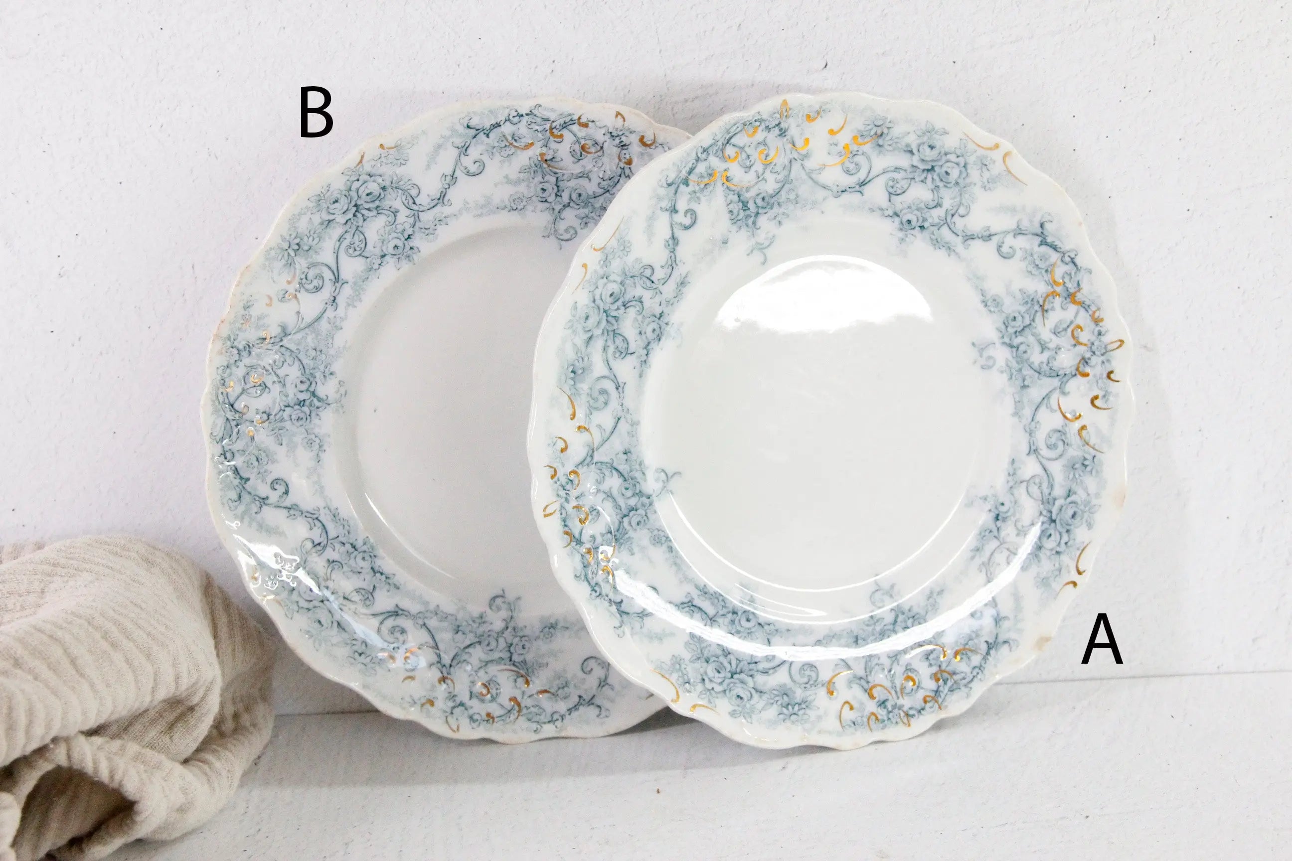 Antique Blue Transferware Plate | Rochester J&G Meakin