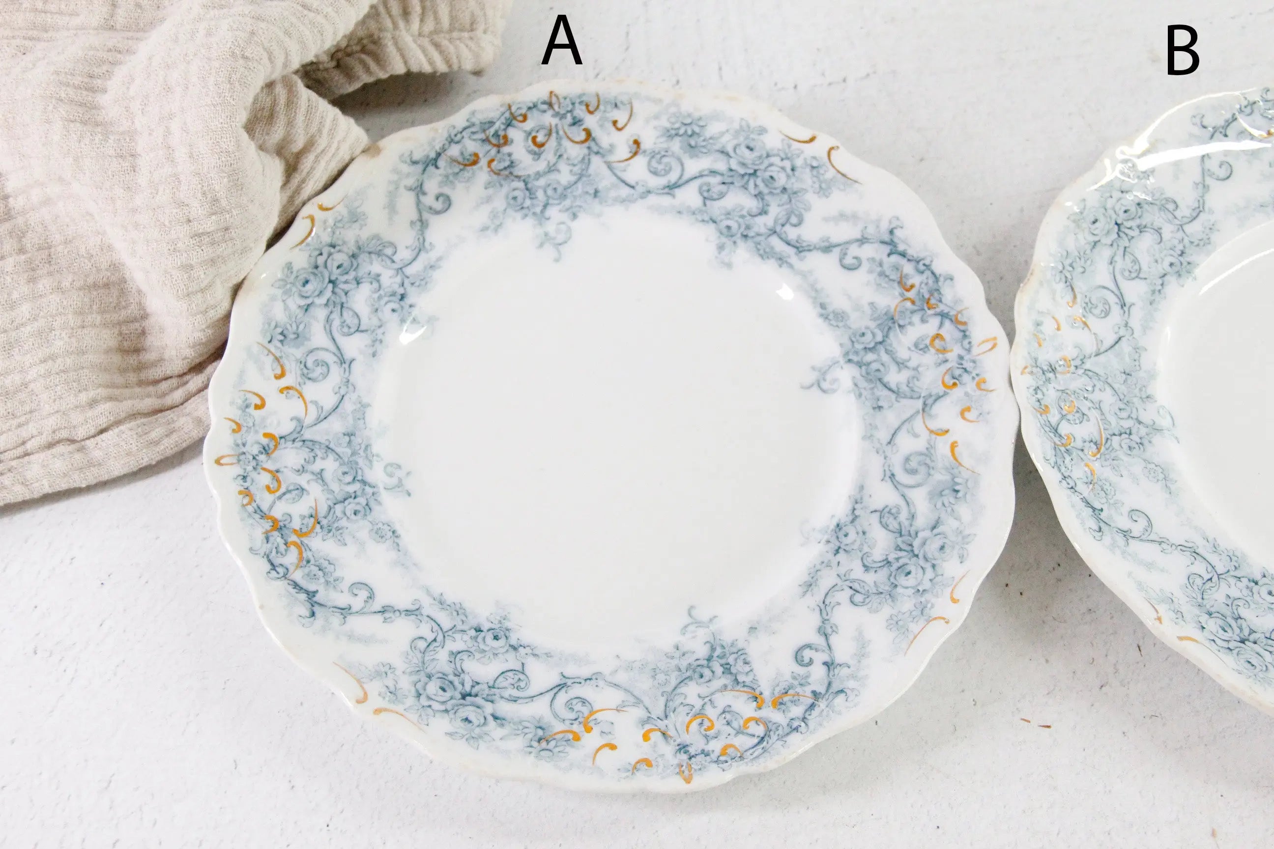 Antique Blue Transferware Plate | Rochester J&G Meakin