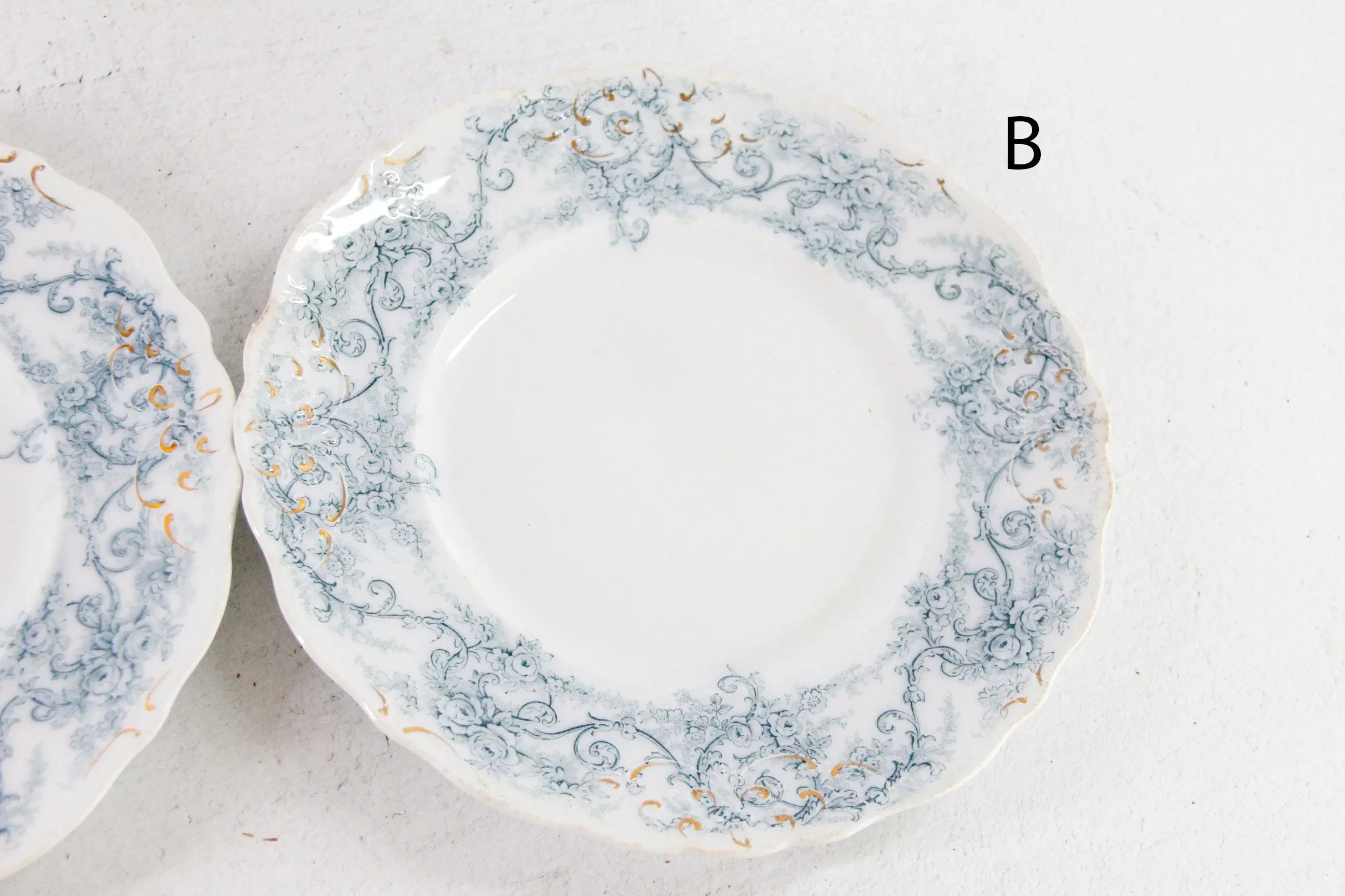 Antique Blue Transferware Plate | Rochester J&G Meakin