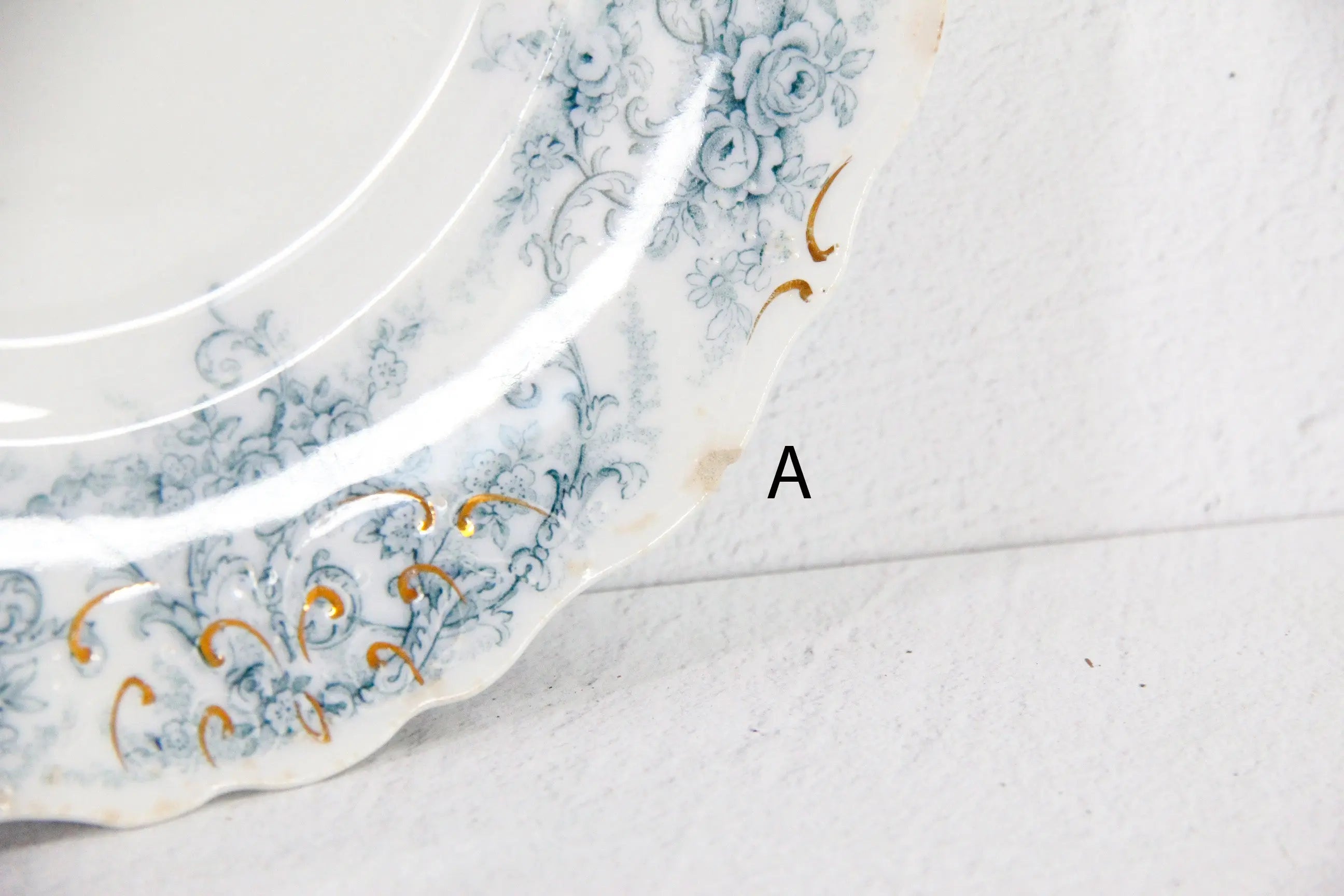 Antique Blue Transferware Plate | Rochester J&G Meakin