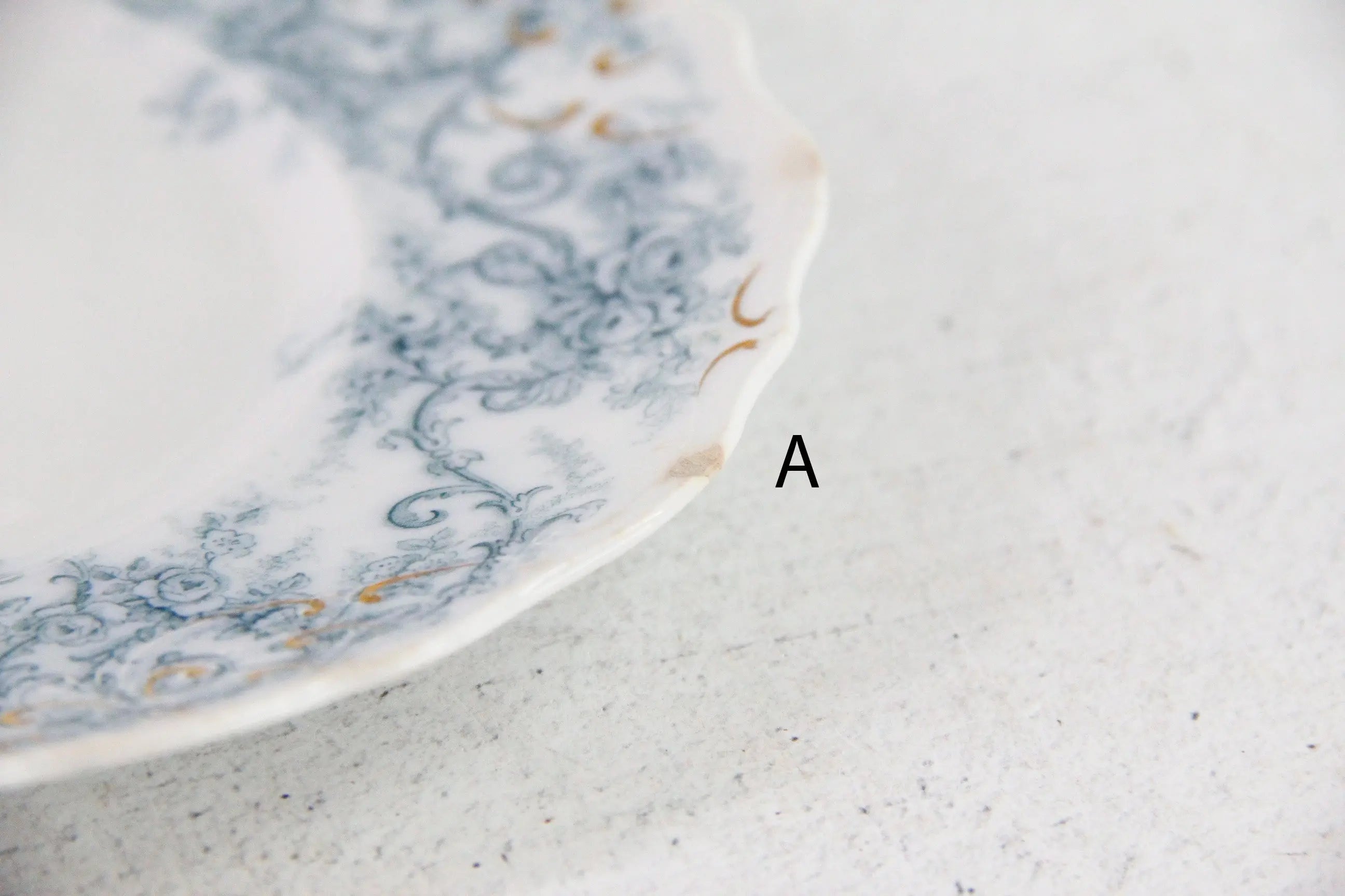 Antique Blue Transferware Plate | Rochester J&G Meakin