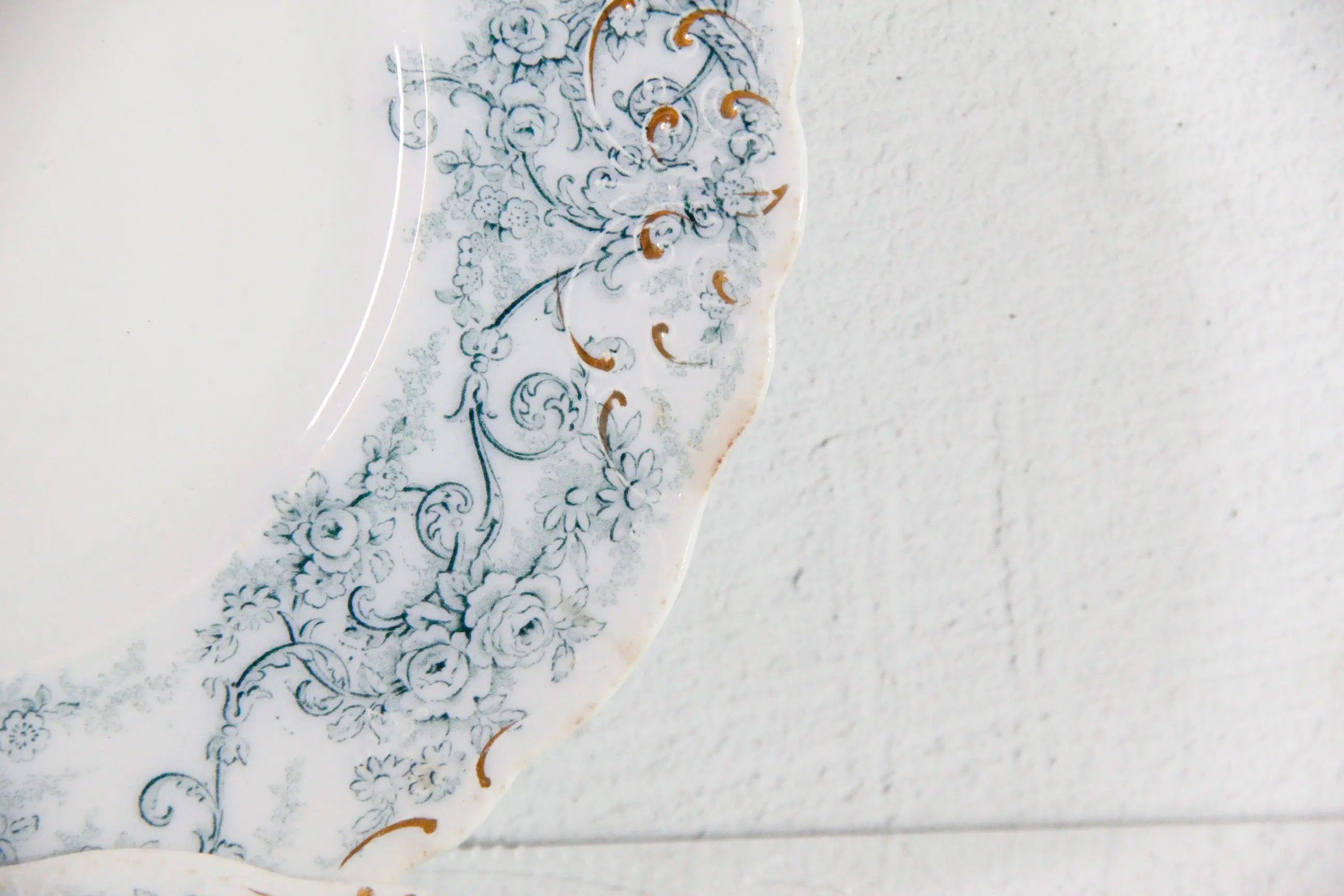 Antique Blue Transferware Plate | Rochester J&G Meakin