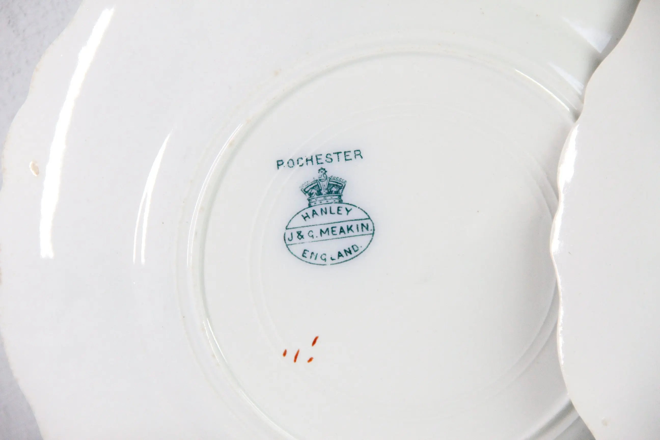 Antique Blue Transferware Plate | Rochester J&G Meakin