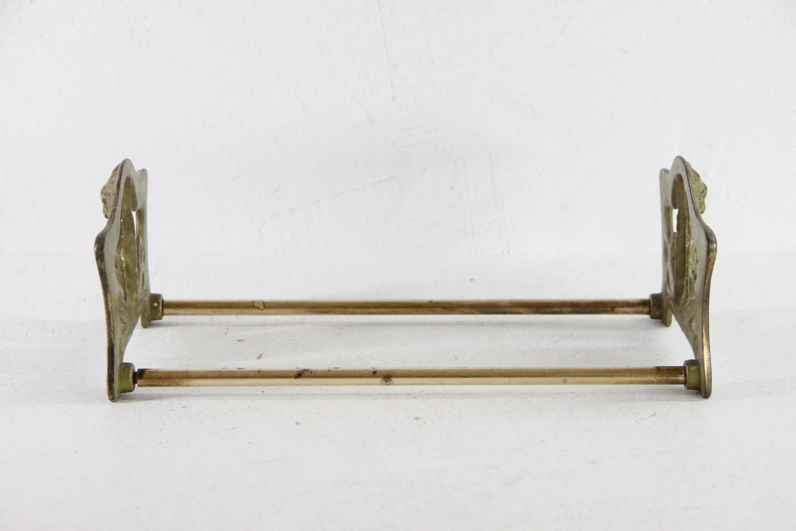 Antique Book Rack Owl Art Nouveau Expandable Brass