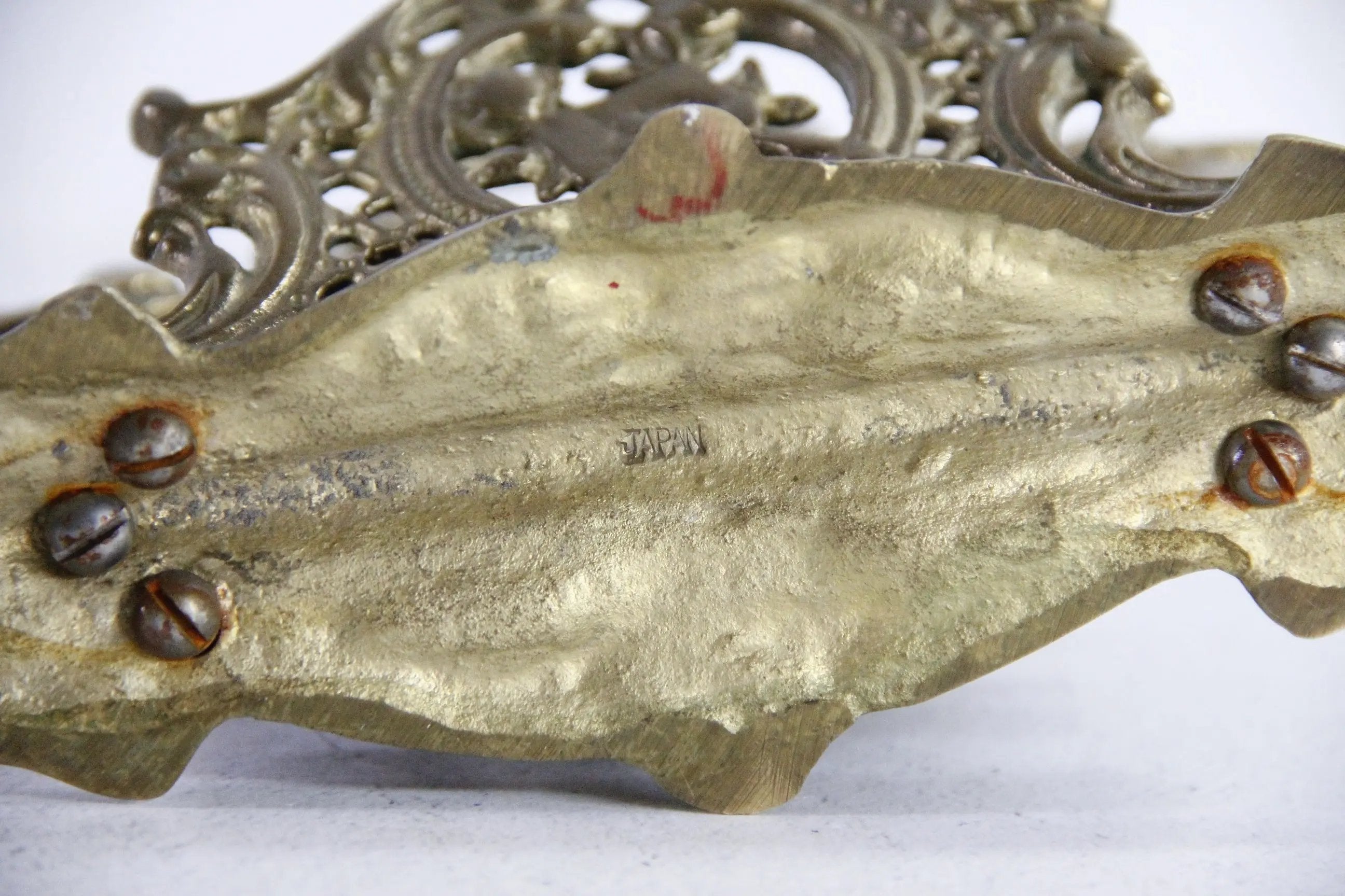 Antique Brass Letter Holder | Ornate Victorian Cherubs  Debra Hall Lifestyle