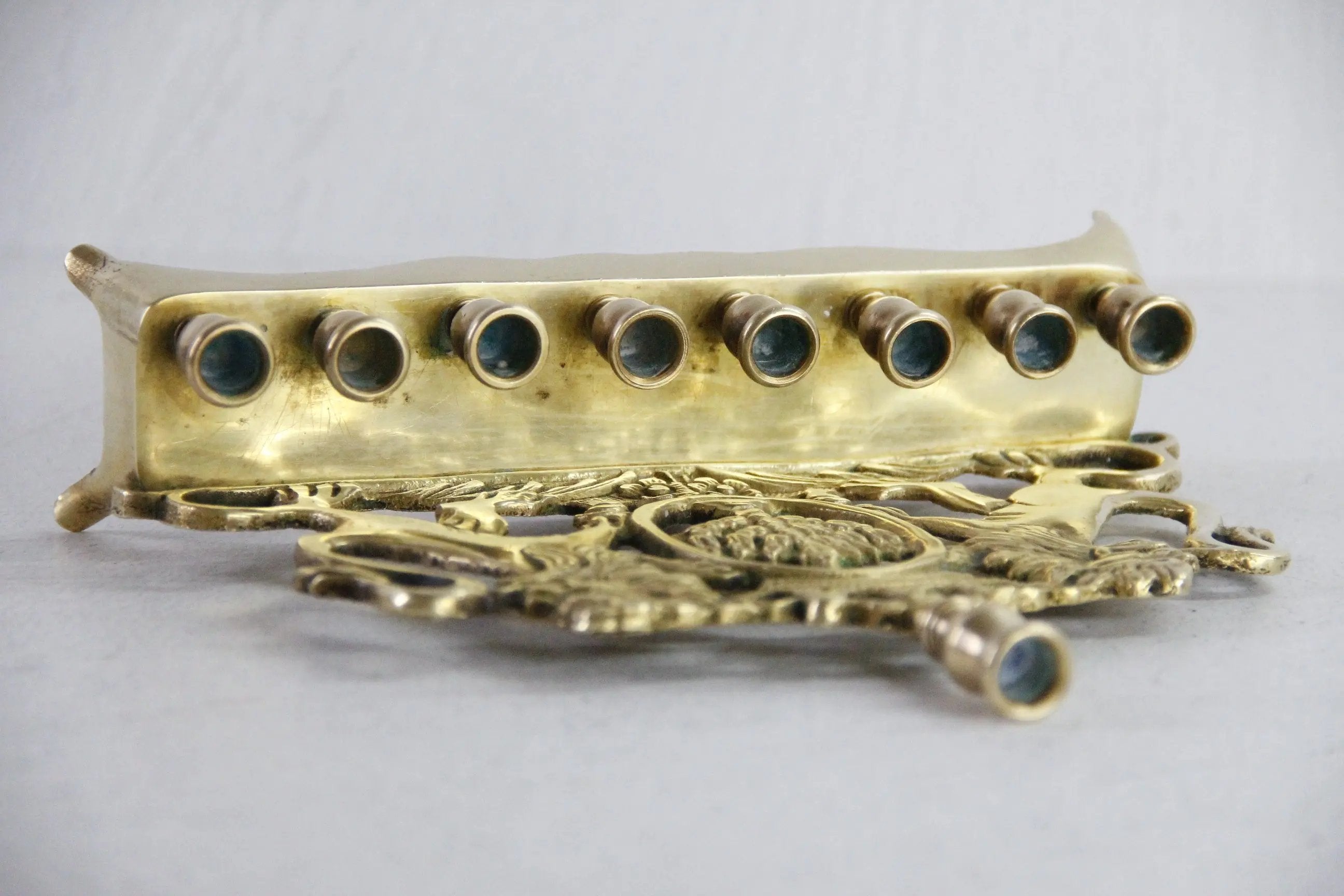 Antique Brass Menorah | 19th Century Eastern European  Debra Hall Lifestyle