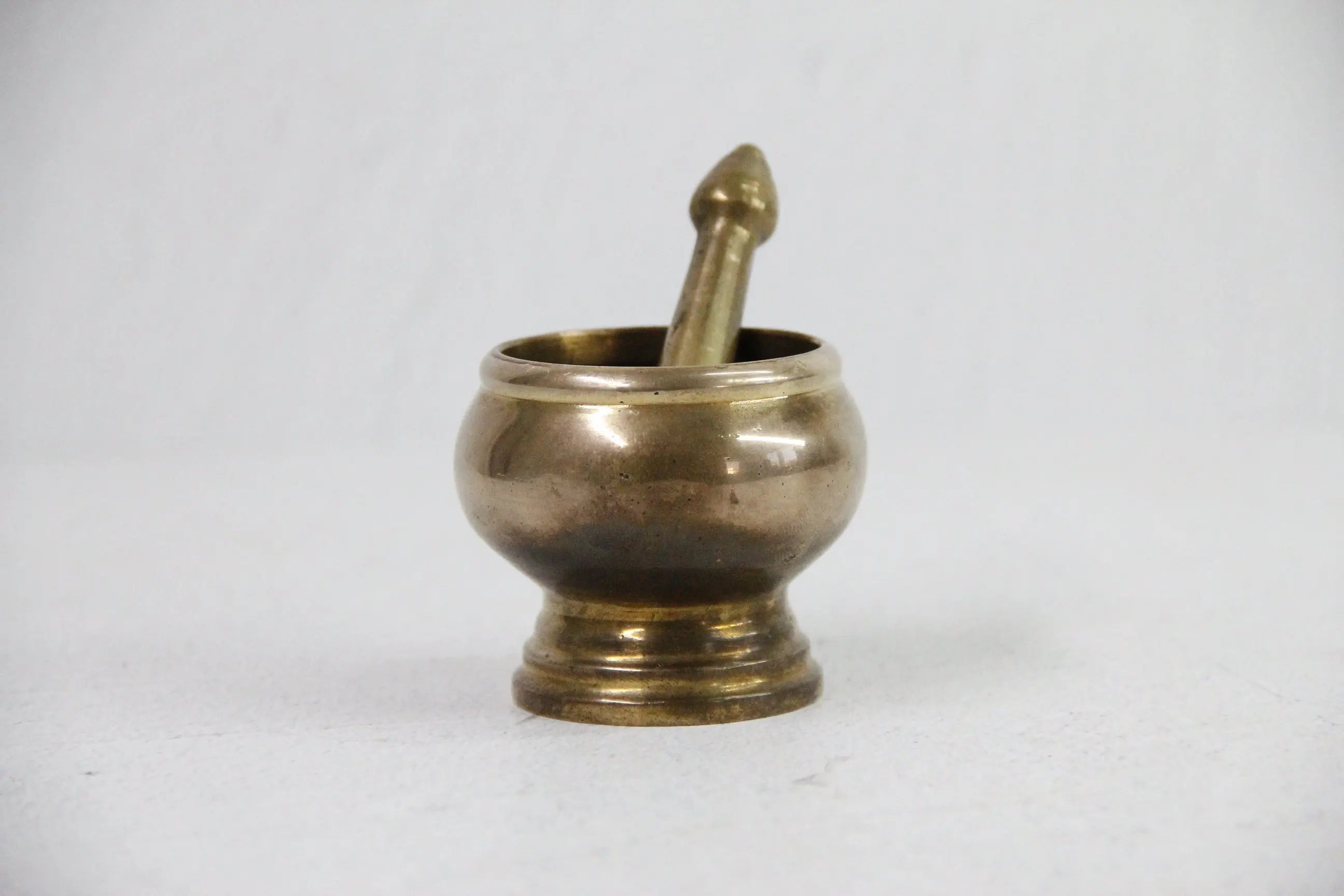 Antique Brass Mortar and Pestle | Petite Heavy 2 Piece  Debra Hall Lifestyle