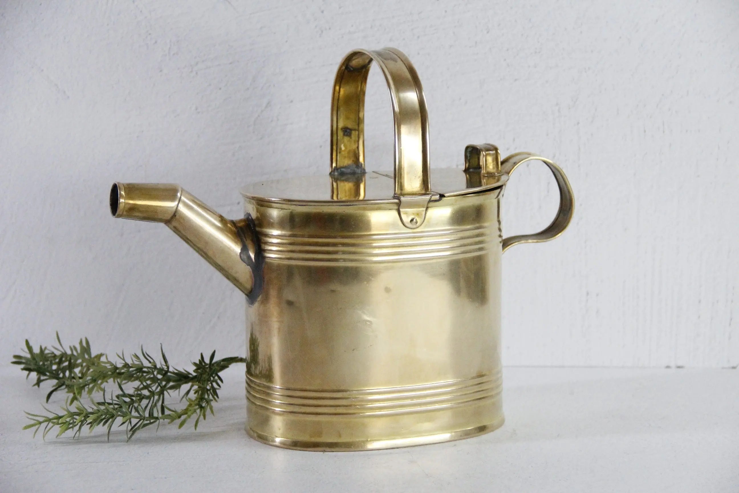Antique Brass Watering Can England | Garden Decor  Debra Hall Lifestyle