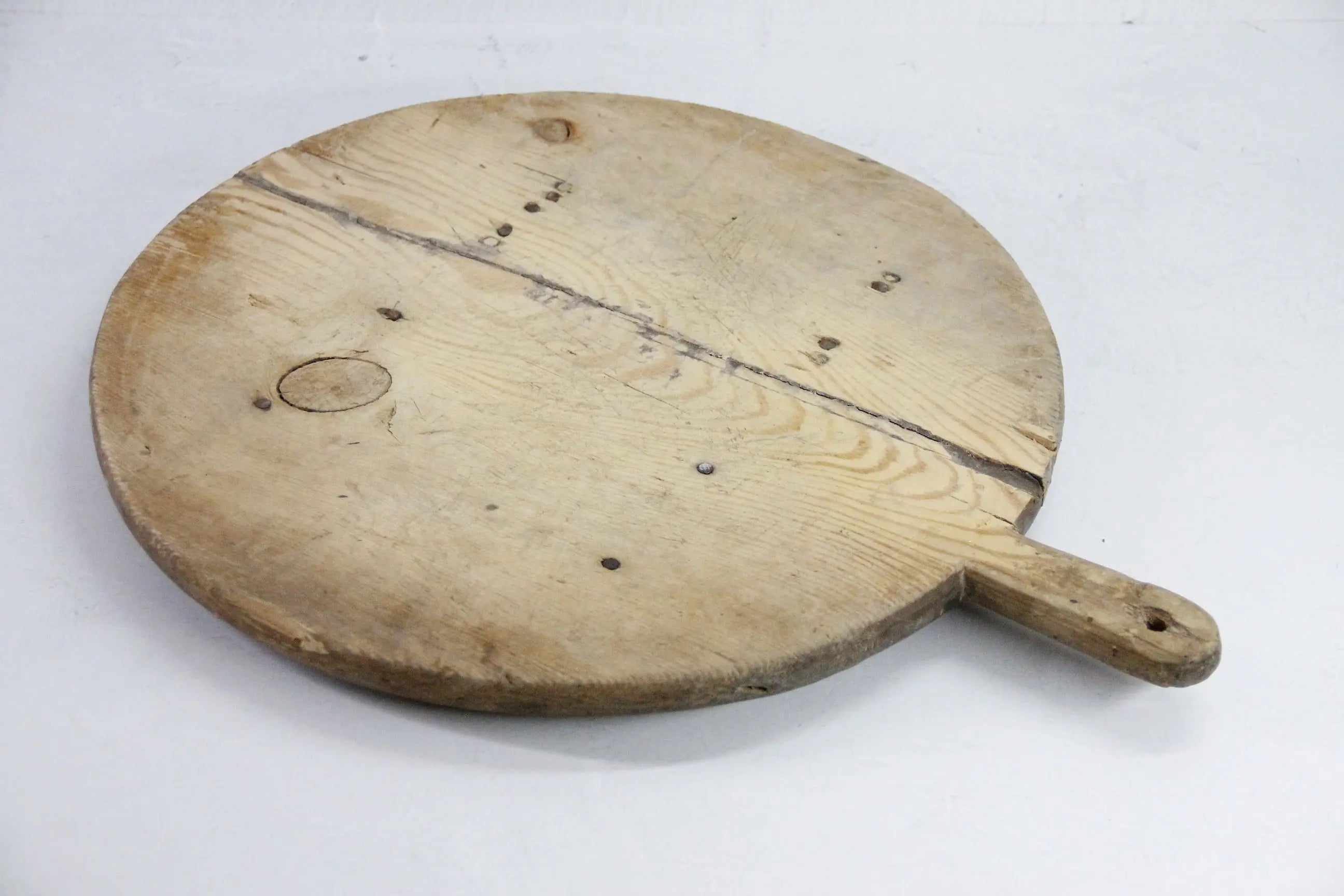 Antique Bread Board European | Round with Handle Large  Debra Hall Lifestyle