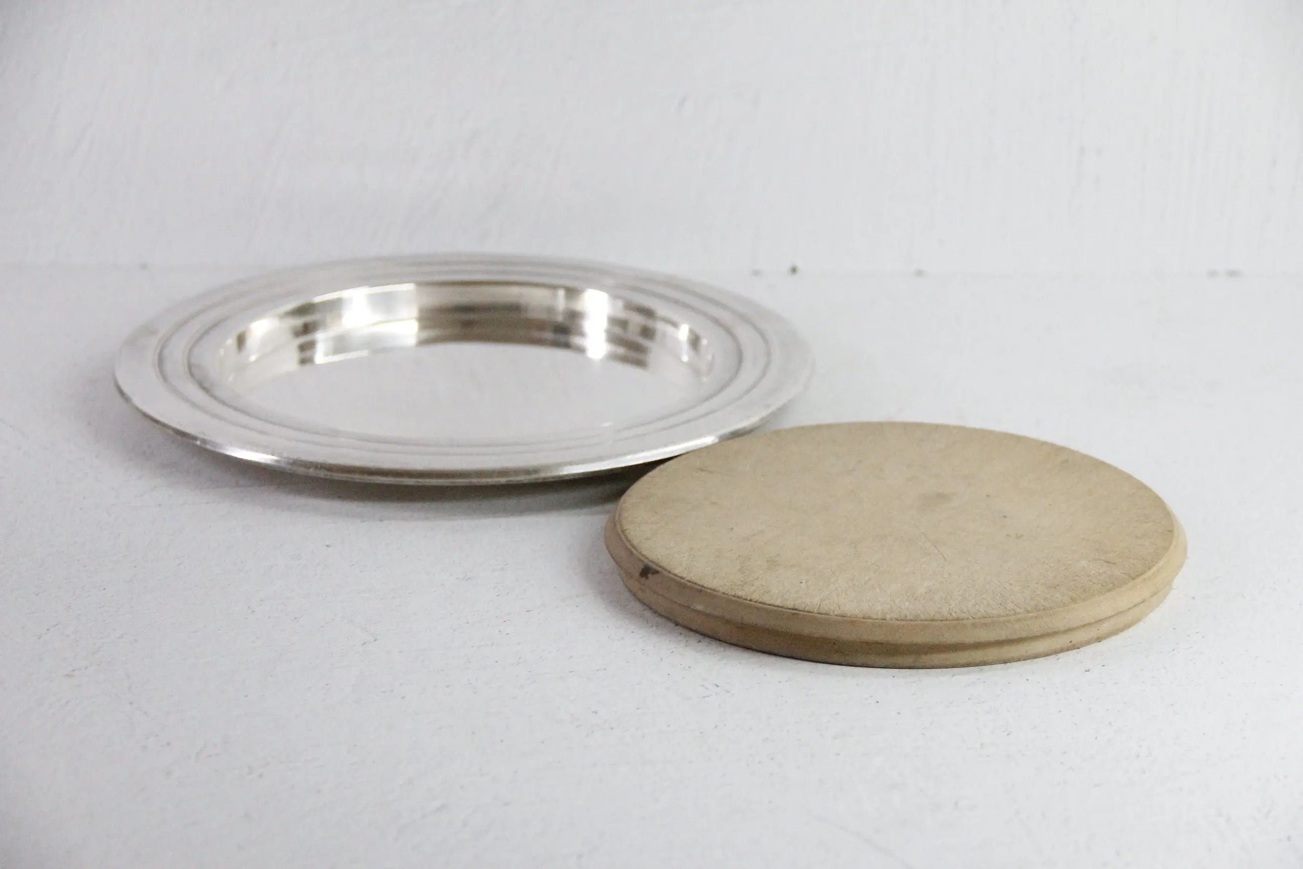 Antique Bread Board With Silver Serving Tray | England  Debra Hall Lifestyle