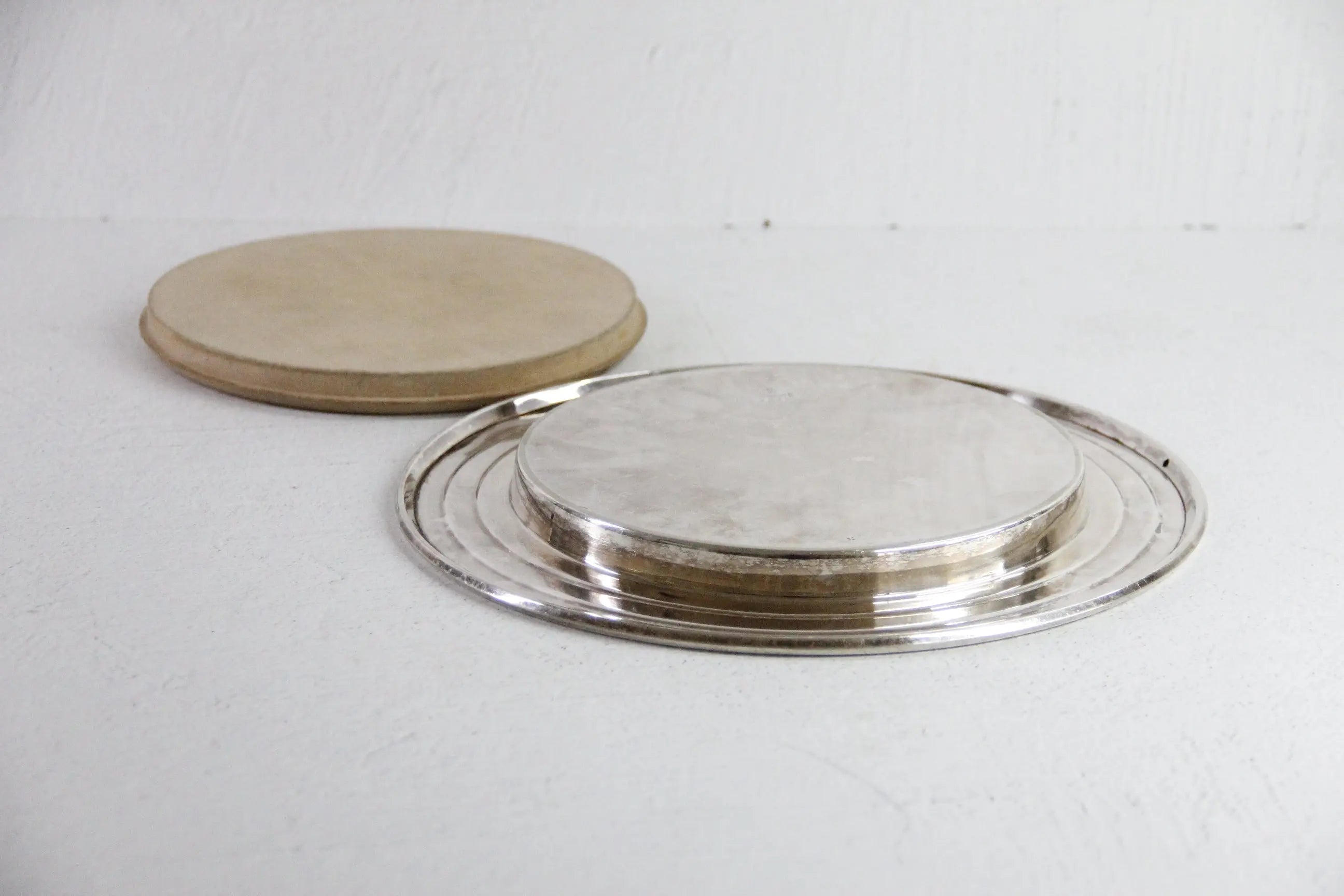 Antique Bread Board With Silver Serving Tray | England  Debra Hall Lifestyle