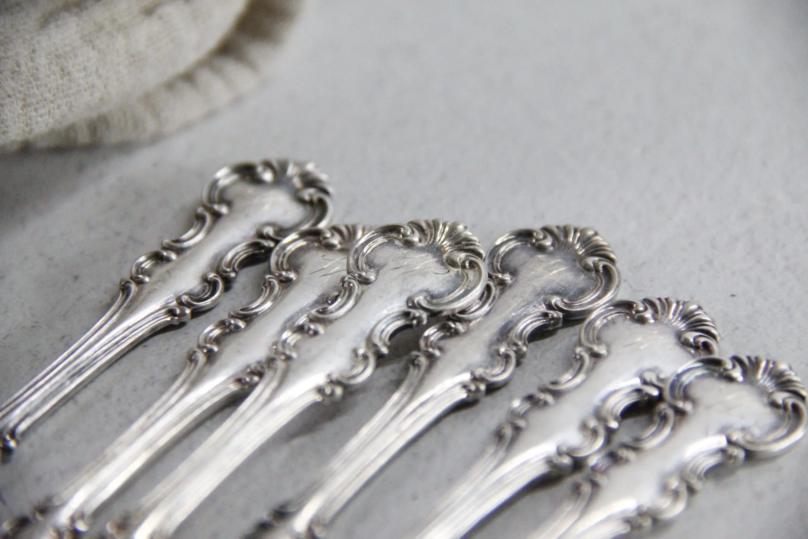 Antique Butter Knife Set of 6 | Wallace 1835 Silver Spreader  Debra Hall Lifestyle