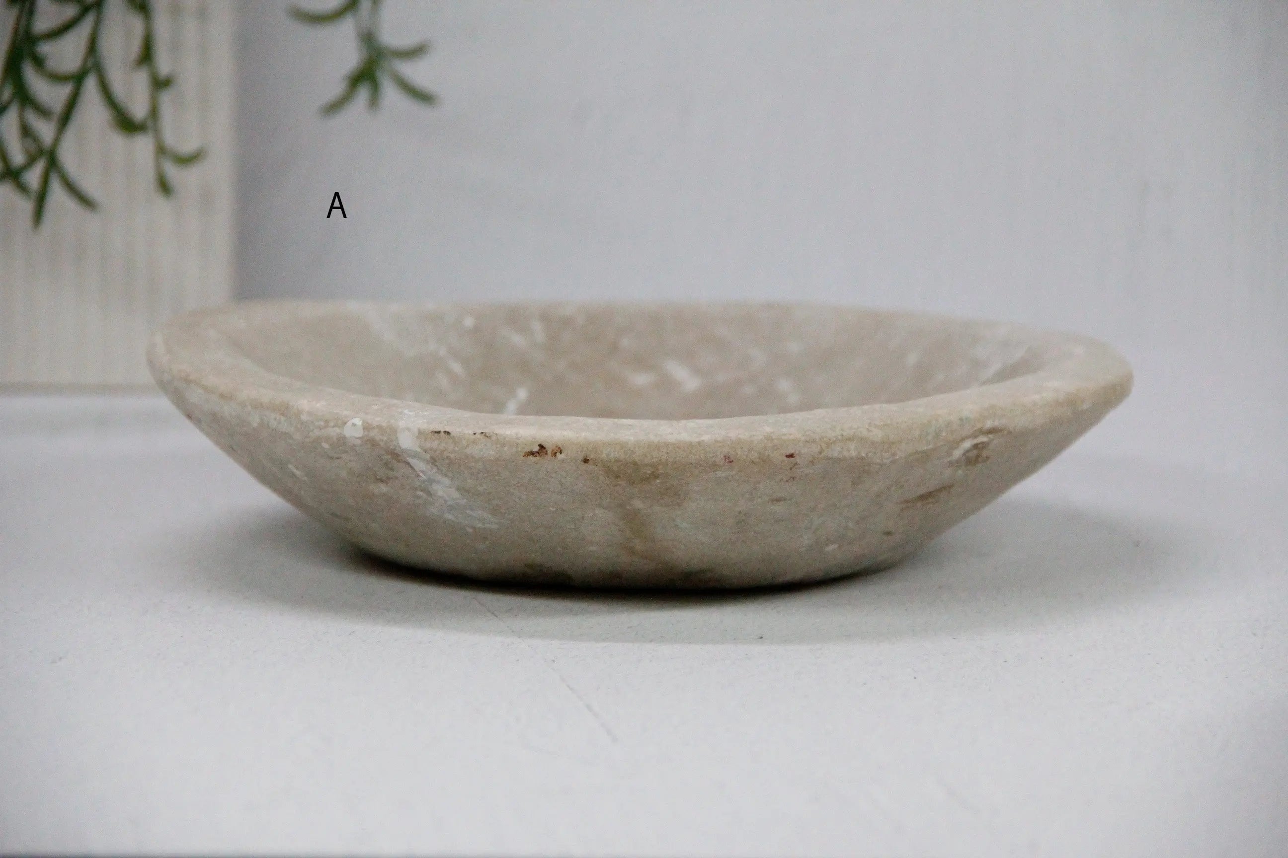 Antique Carved Stone Bowl | Honed Limestone Small  Debra Hall Lifestyle