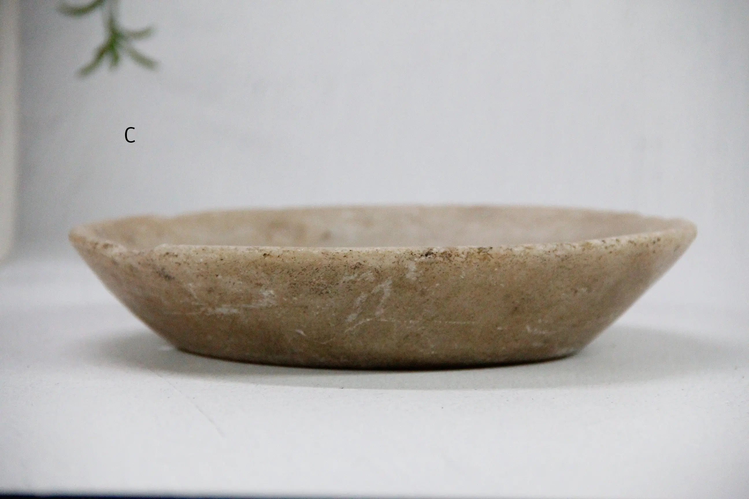 Antique Carved Stone Bowl | Honed Limestone Small  Debra Hall Lifestyle