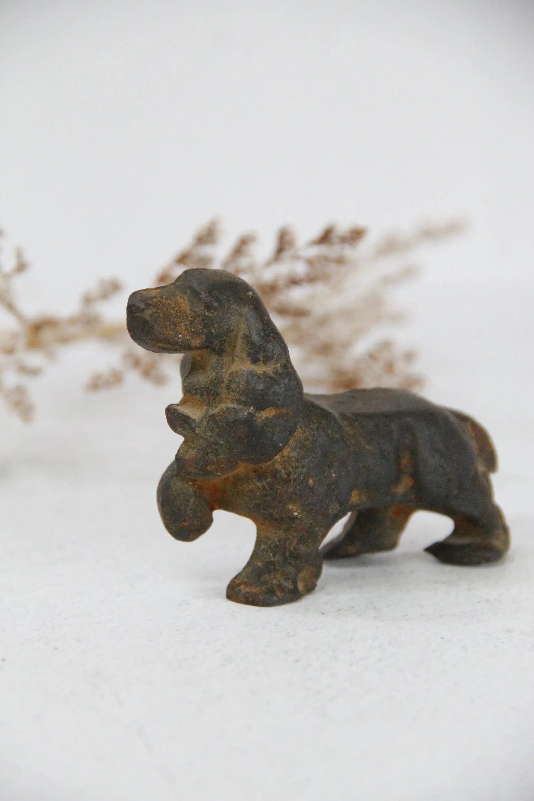 Antique Cast Iron Dog | Cocker Spaniel Paper Weight  Debra Hall Lifestyle